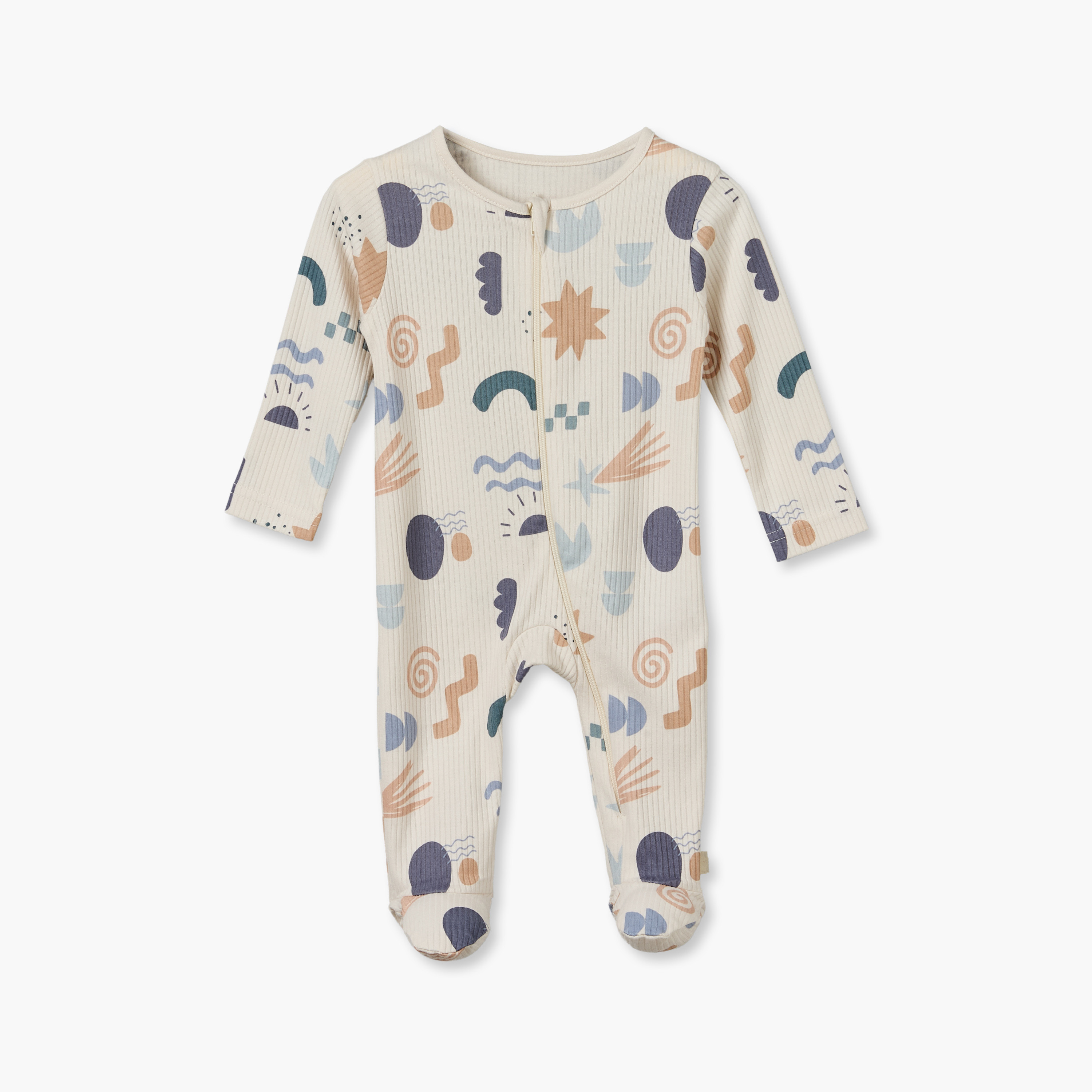 بدلات نوم قطن بياقة ضيقة وأكمام طويلة  وطبعات من جونيورز - عبوة 3 قطع-baby-boys-clothing-nightwear-sleepsuits-image-4