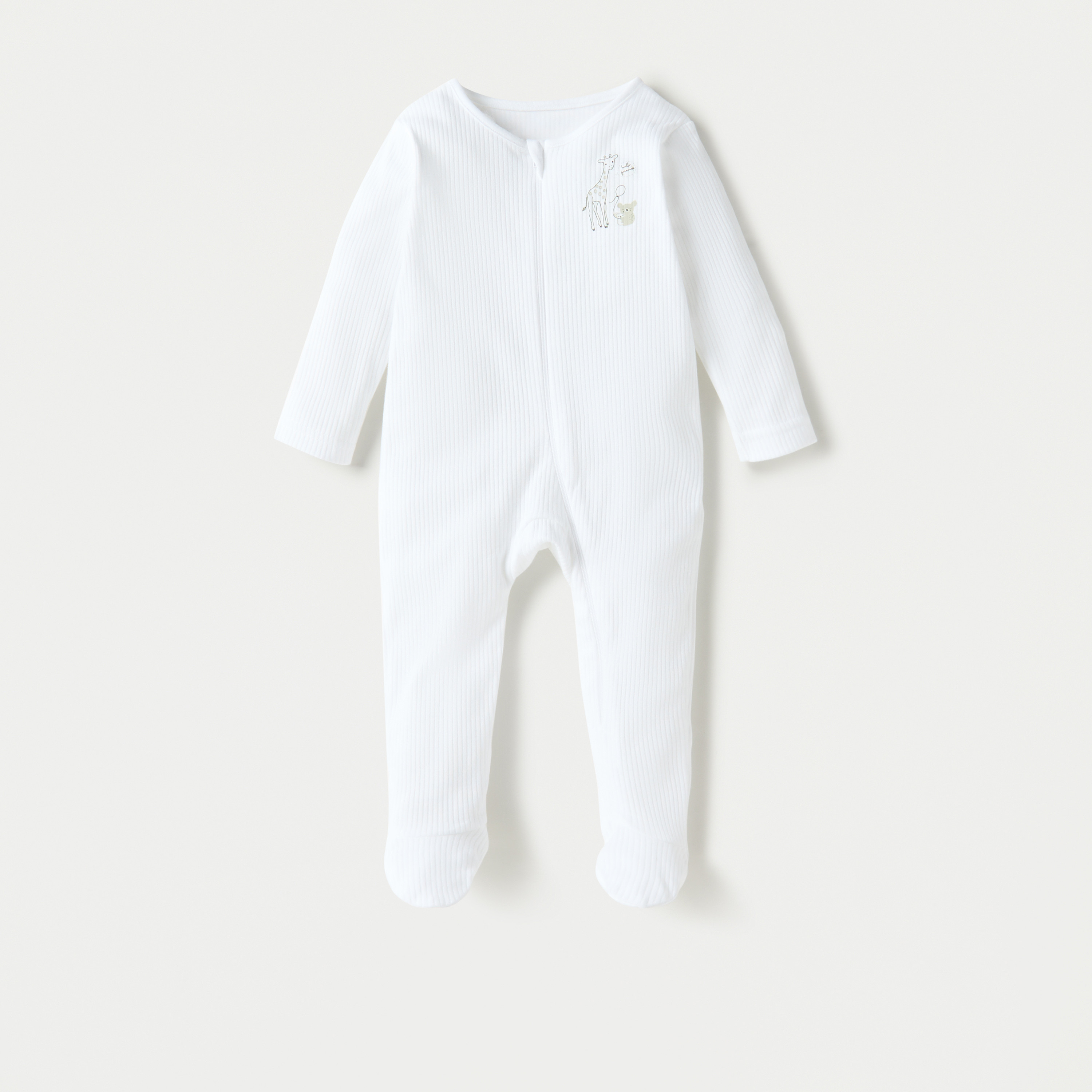 بدلة نوم بأكمام طويلة وأقدام مغلقة وسحاب إغلاق من جونيورز - طقم من 3 قطع-baby-girls-clothing-nightwear-sleepsuits-image-5