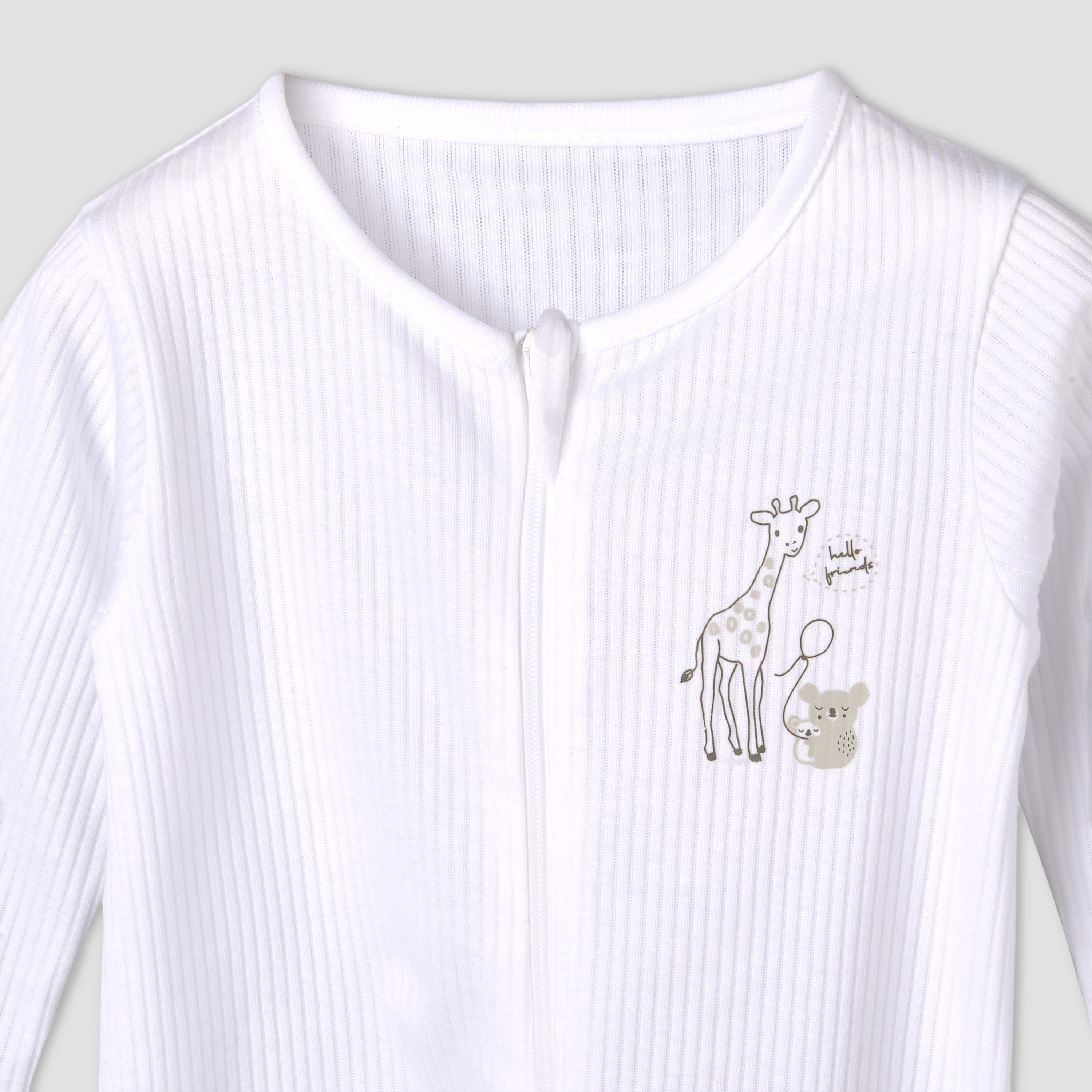 Pack of 3 Juniors Cotton Round Neck Long Sleeves Sleepsuit with Zip Closure-promo_babyshop_Buy2for115_QAT130126-image-6