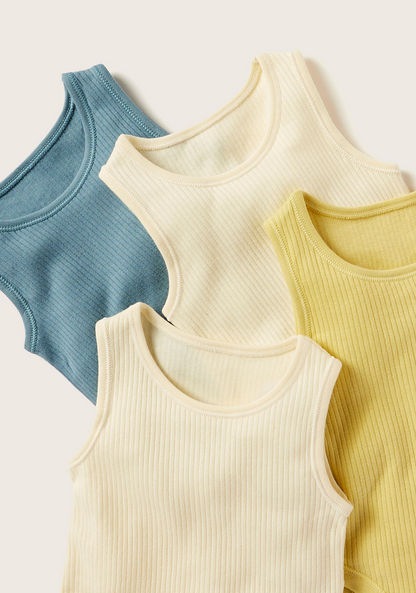 Juniors Printed Sleeveless Bodysuit - Set of 7-Multipacks-image-2