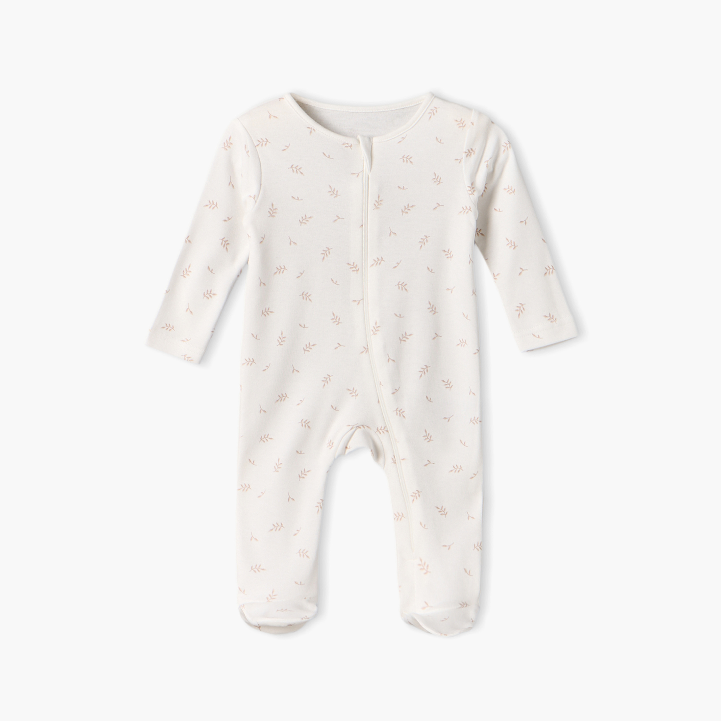Pack of 5 Juniors Cotton Crew Neck Long Sleeves Sleepsuit with Zip Closure-baby-boys-clothing-nightwear-sleepsuits-image-2