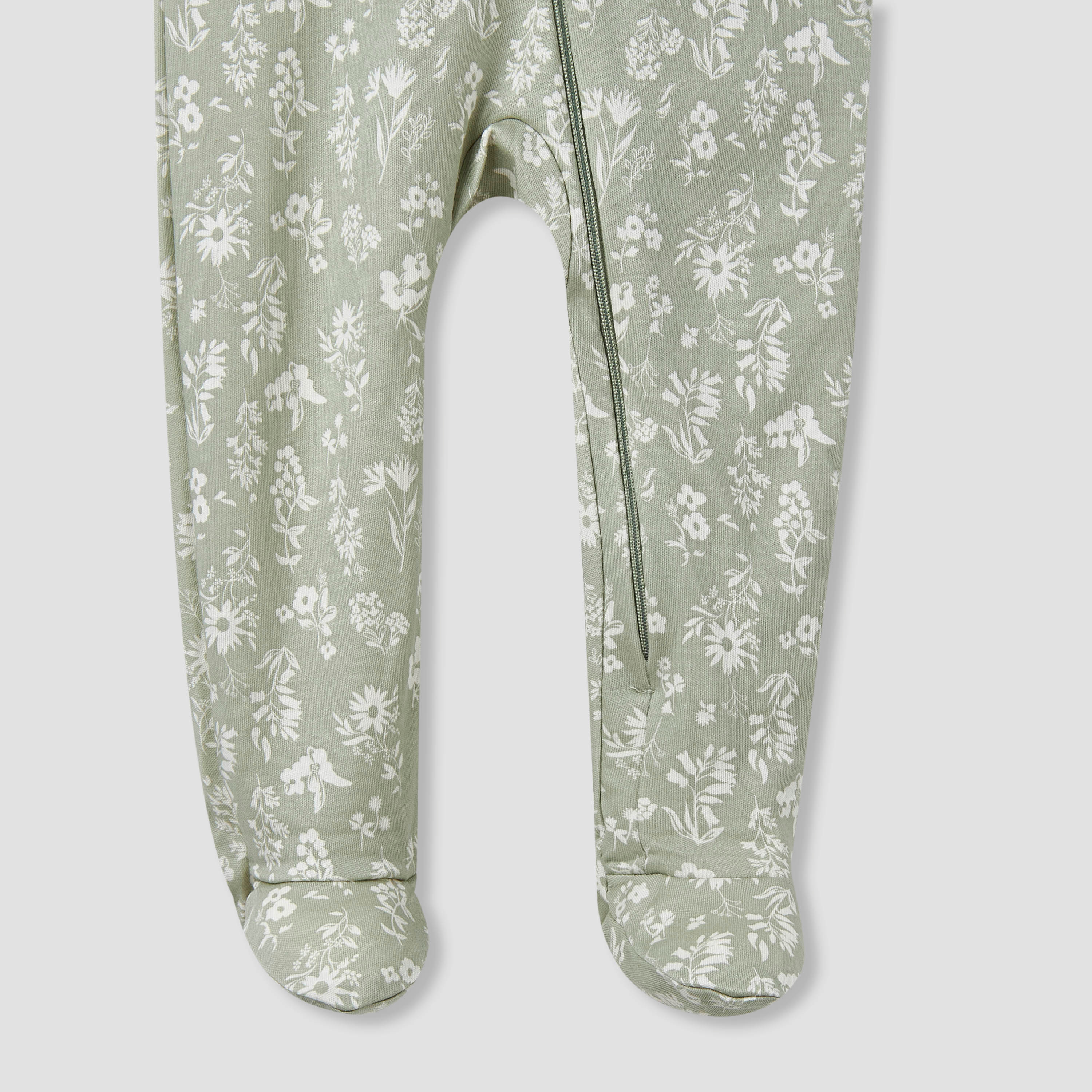 Juniors Footed Sleepsuit with Floral Print - Cotton - Long Sleeves - Set of 5-baby-girls-clothing-nightwear-sleepsuits-image-8