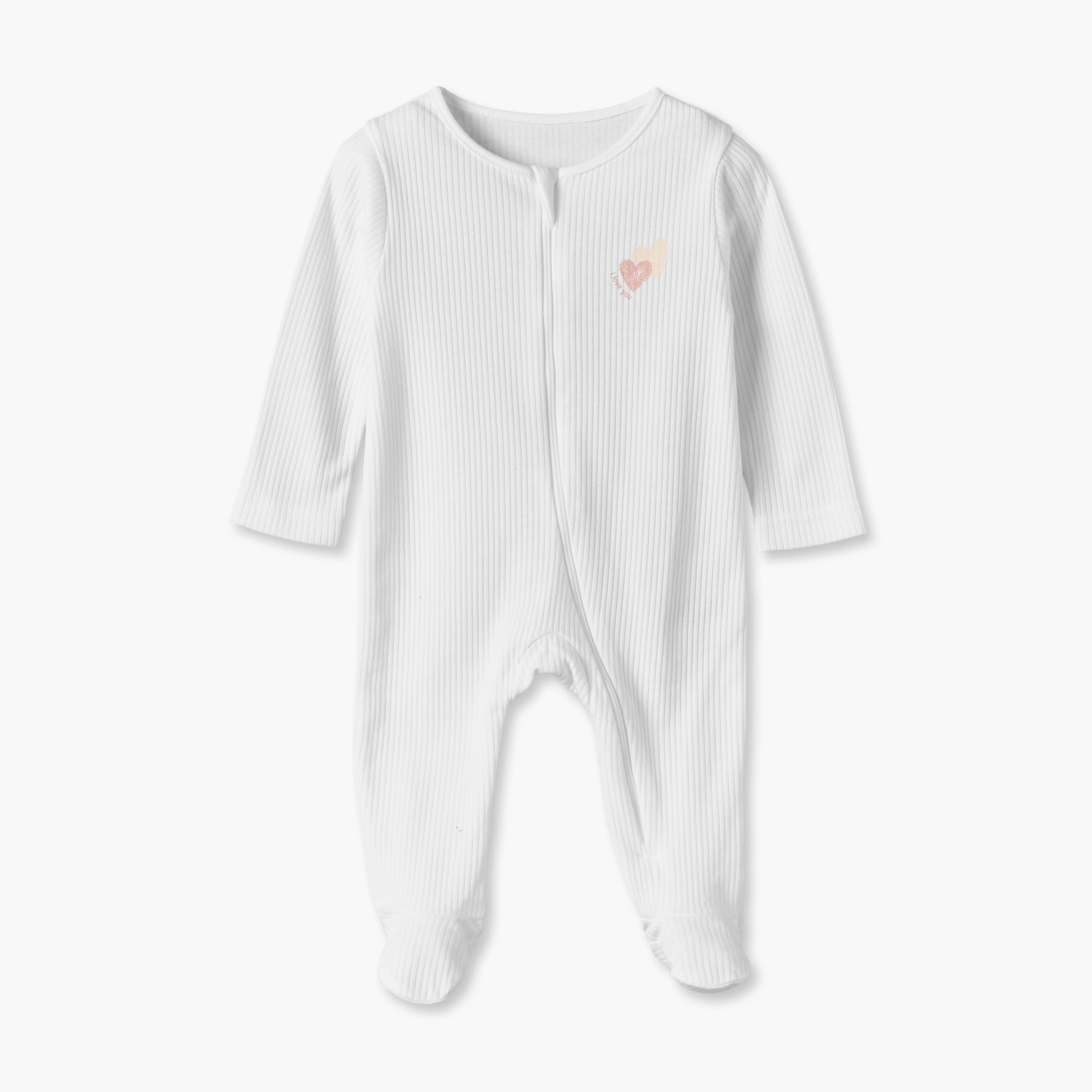 Pack of 5 Juniors Cotton Crew Neck Long Sleeves Sleepsuits with Heart Print-baby-girls-clothing-nightwear-sleepsuits-image-9