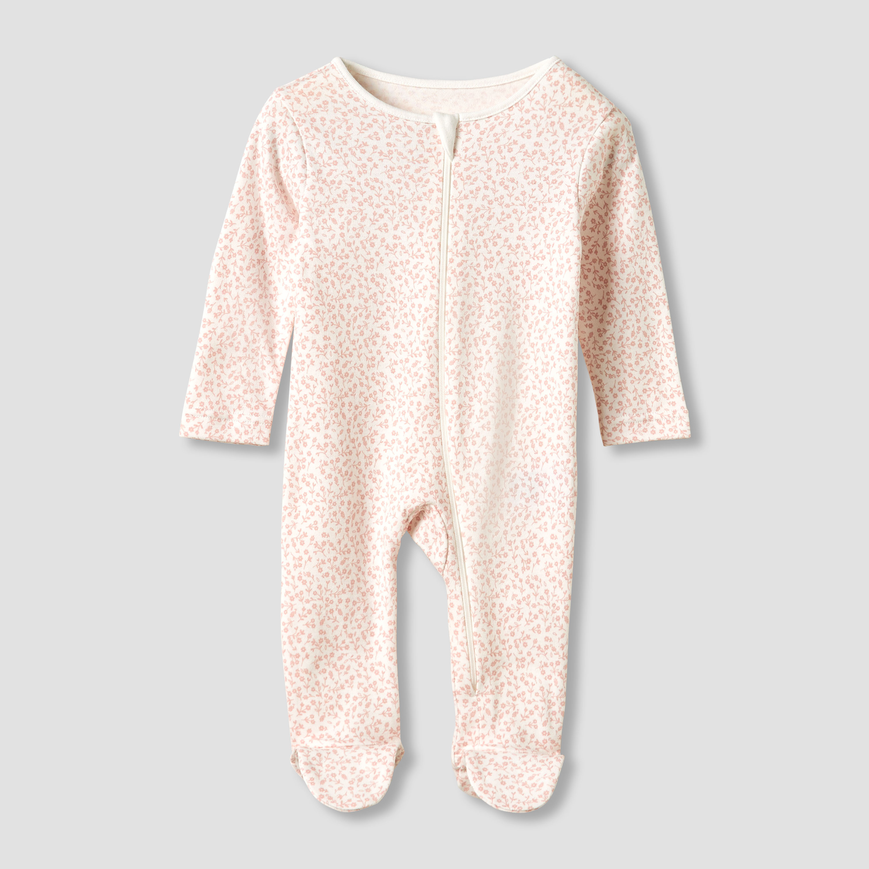 Juniors Round Neck Sleepsuit with Closed Feet - Cotton - Long Sleeves - Set of 5-baby-girls-clothing-nightwear-sleepsuits-image-5