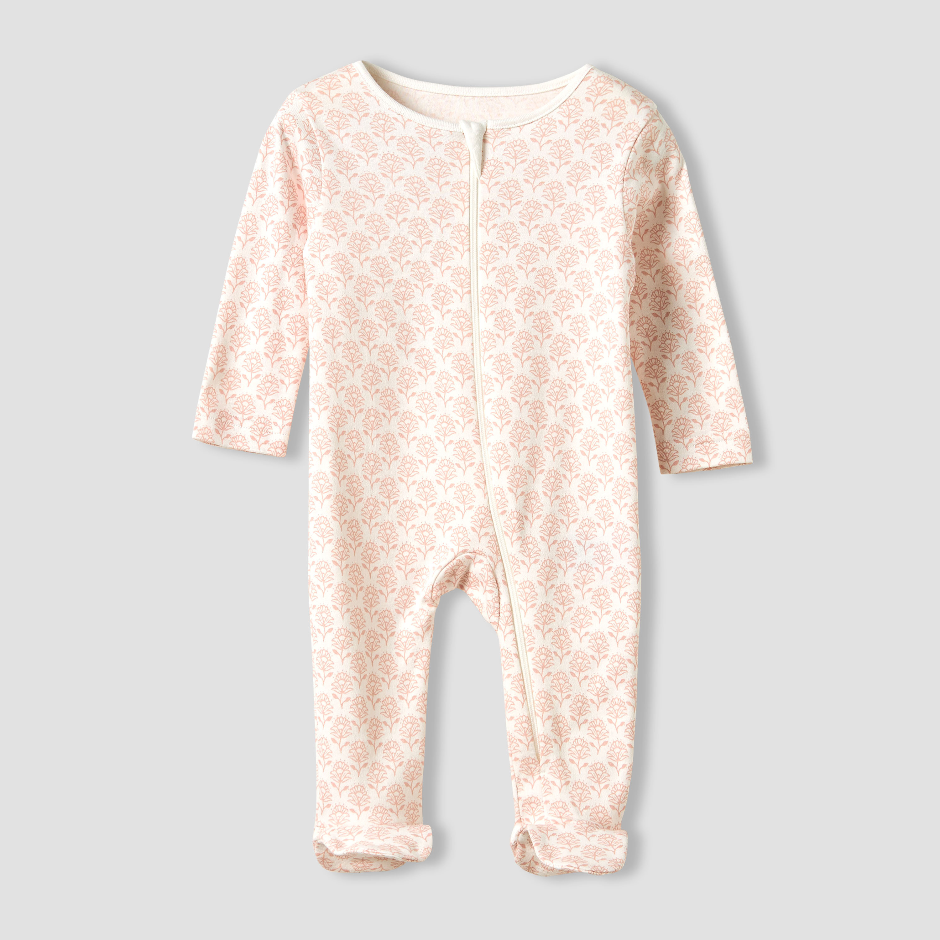Juniors Round Neck Sleepsuit with Closed Feet - Cotton - Long Sleeves - Set of 5-baby-girls-clothing-nightwear-sleepsuits-image-6