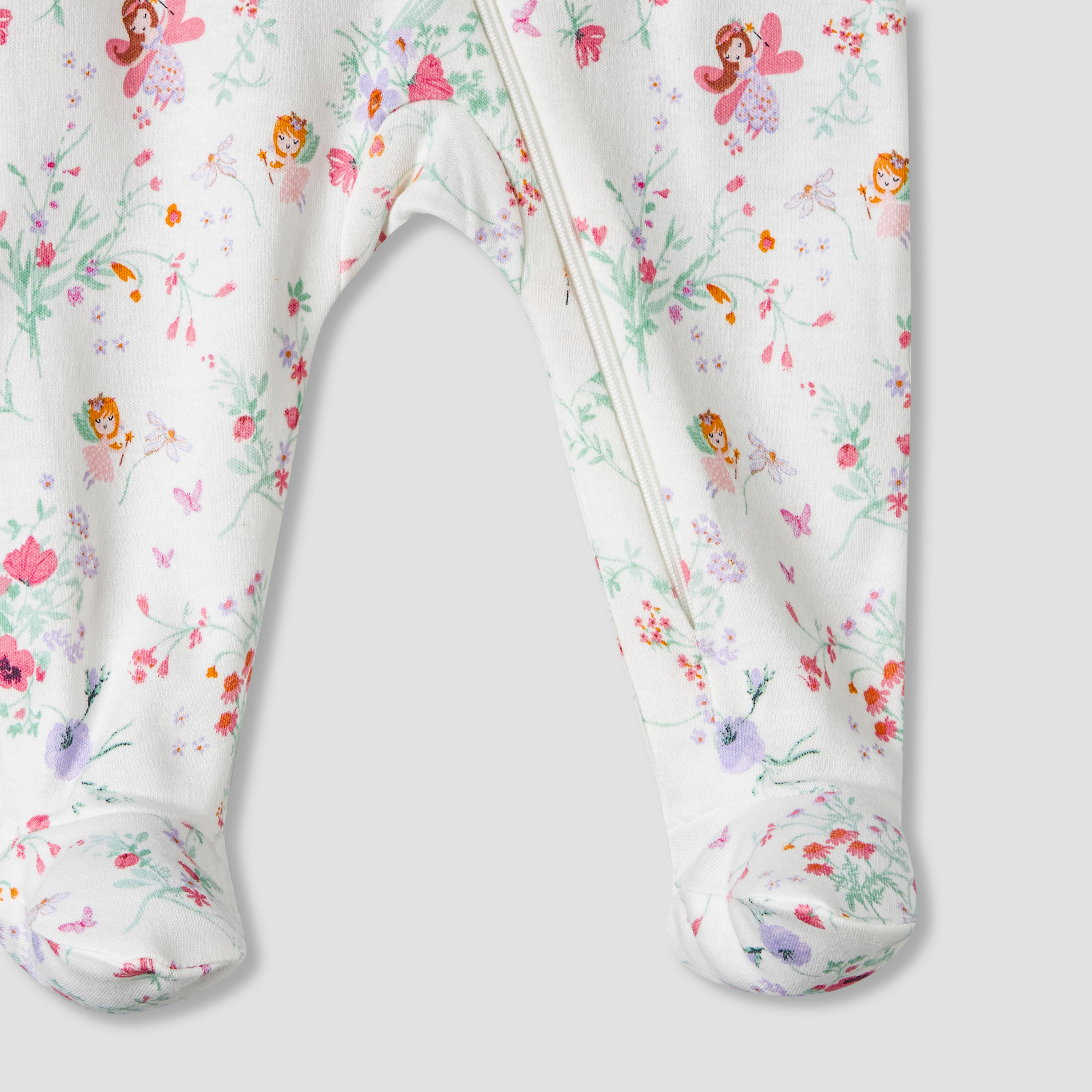 Pack of 5 Juniors Cotton Round Neck Long Sleeve Sleepsuit with Zip Closure-baby-girls-clothing-nightwear-sleepsuits-image-9