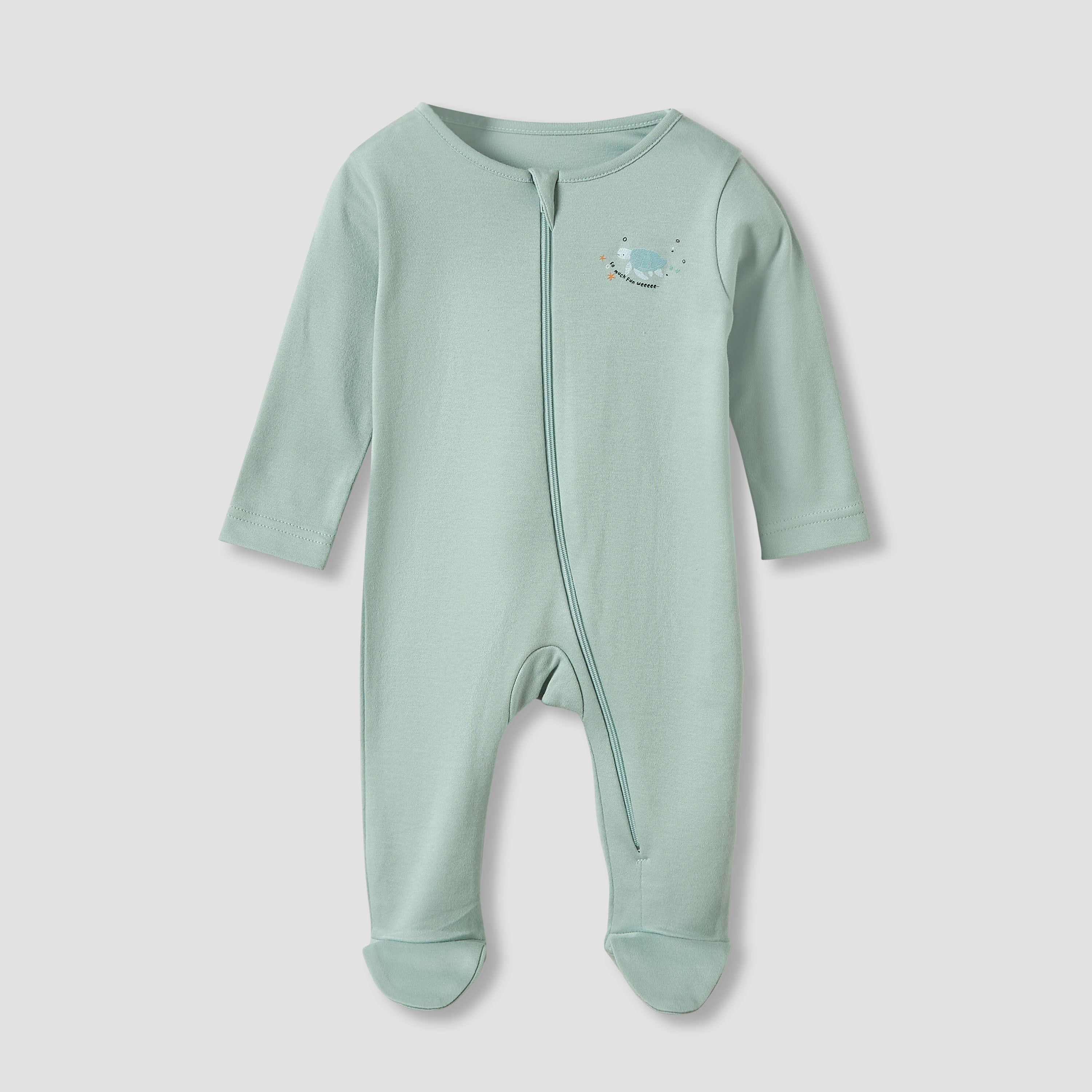 بدلة نوم قطن بياقة مستديرة وأقدام مغلقة وأكمام طويلة من جونيورز - طقم من 5 قطع-baby-boys-clothing-nightwear-sleepsuits-image-6