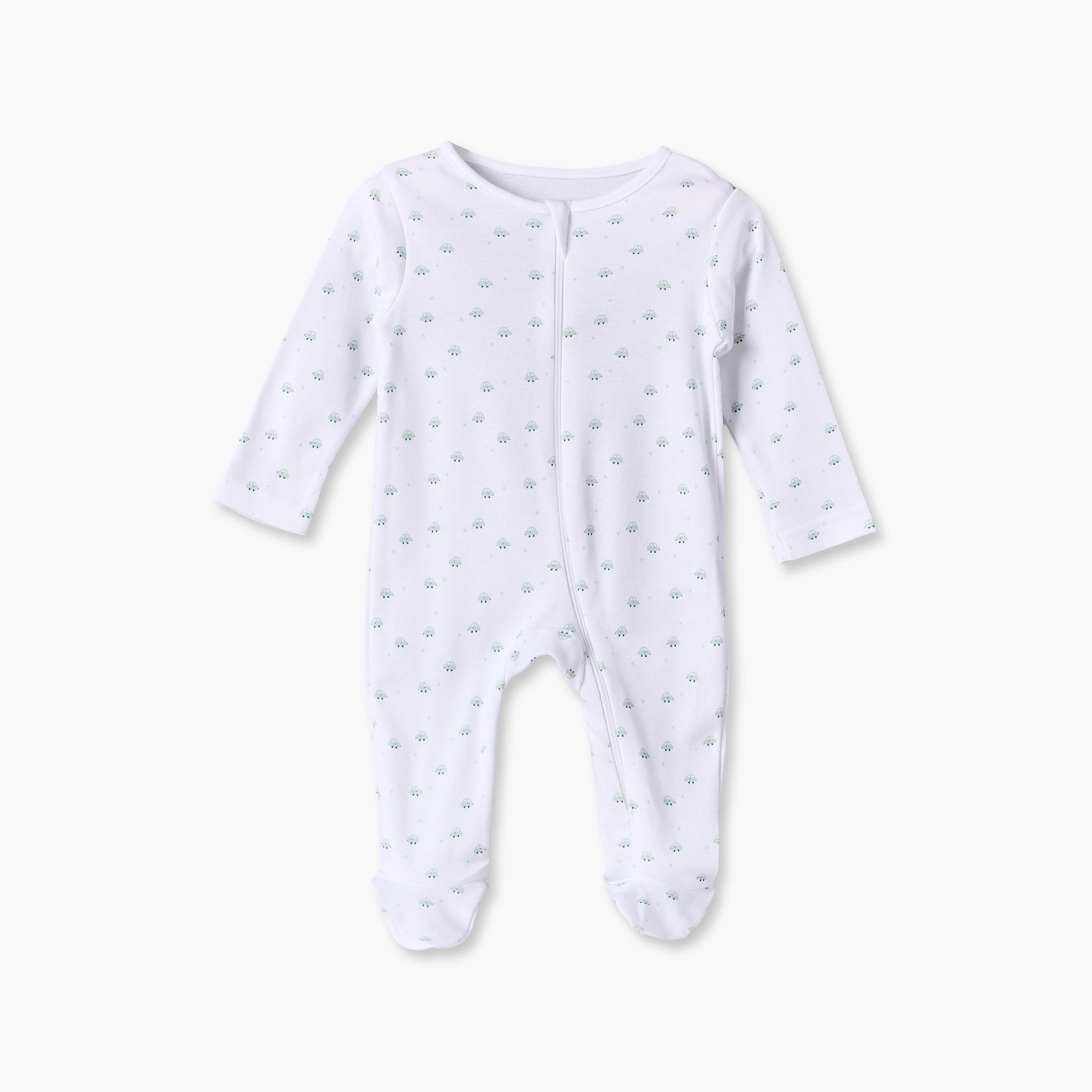 Pack of 5 Juniors Cotton Round Neck Long Sleeves Sleepsuit with Vehicle Print-baby-boys-clothing-nightwear-sleepsuits-image-2