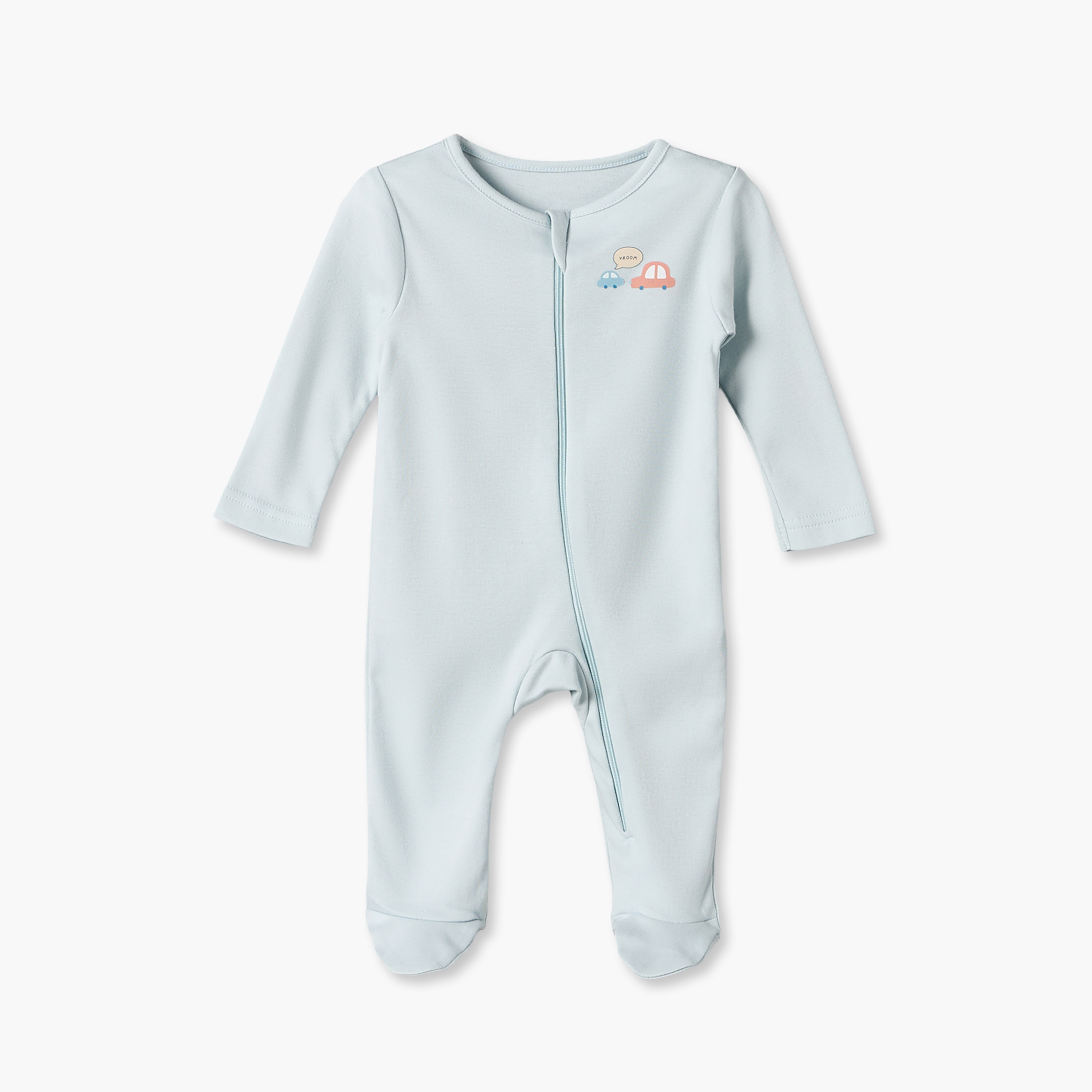 Pack of 5 Juniors Cotton Round Neck Long Sleeves Sleepsuit with Vehicle Print-baby-boys-clothing-nightwear-sleepsuits-image-6