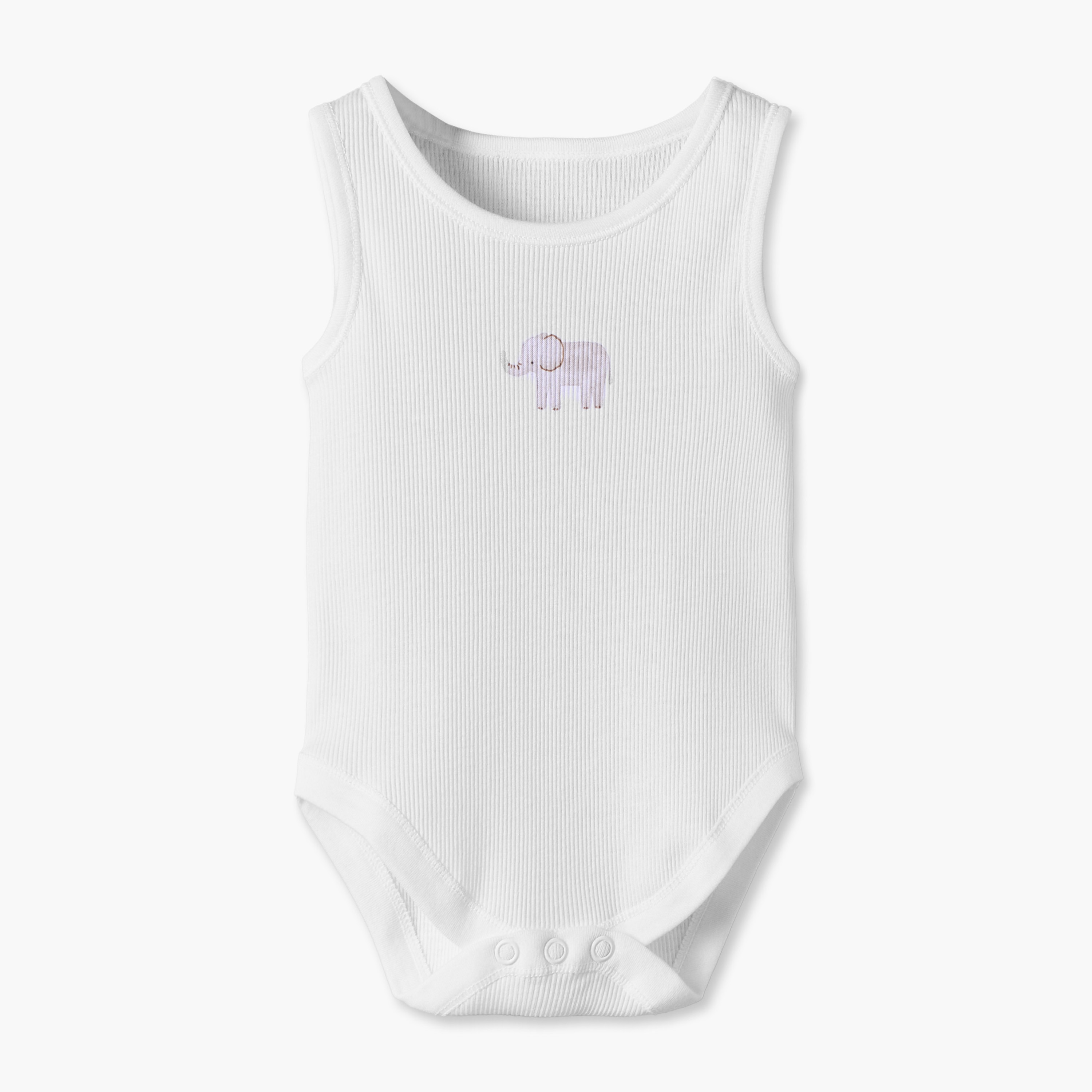 Pack of 5 Juniors Round Neck Sleeveless Bodysuit with Safari Print-baby-boys-clothing-bodysuits-image-3