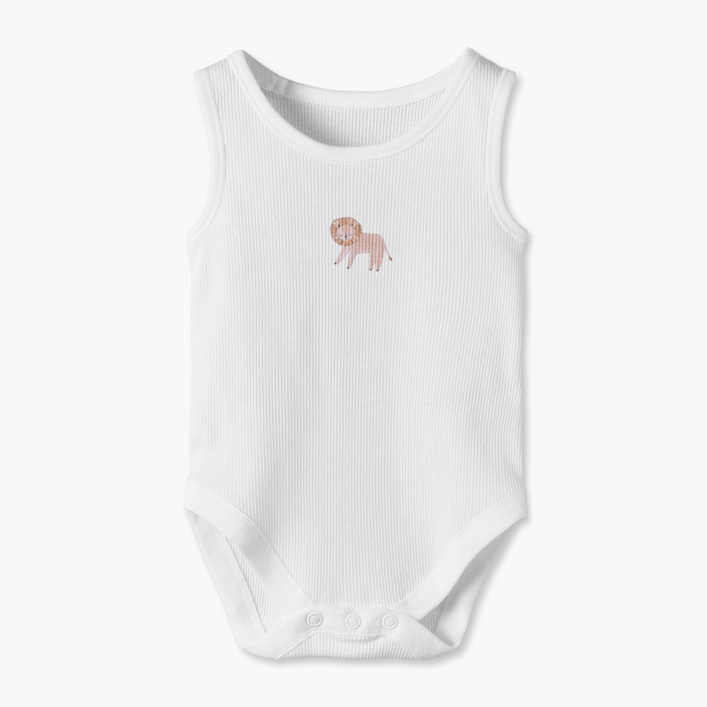 Pack of 5 Juniors Round Neck Sleeveless Bodysuit with Safari Print-baby-boys-clothing-bodysuits-image-7