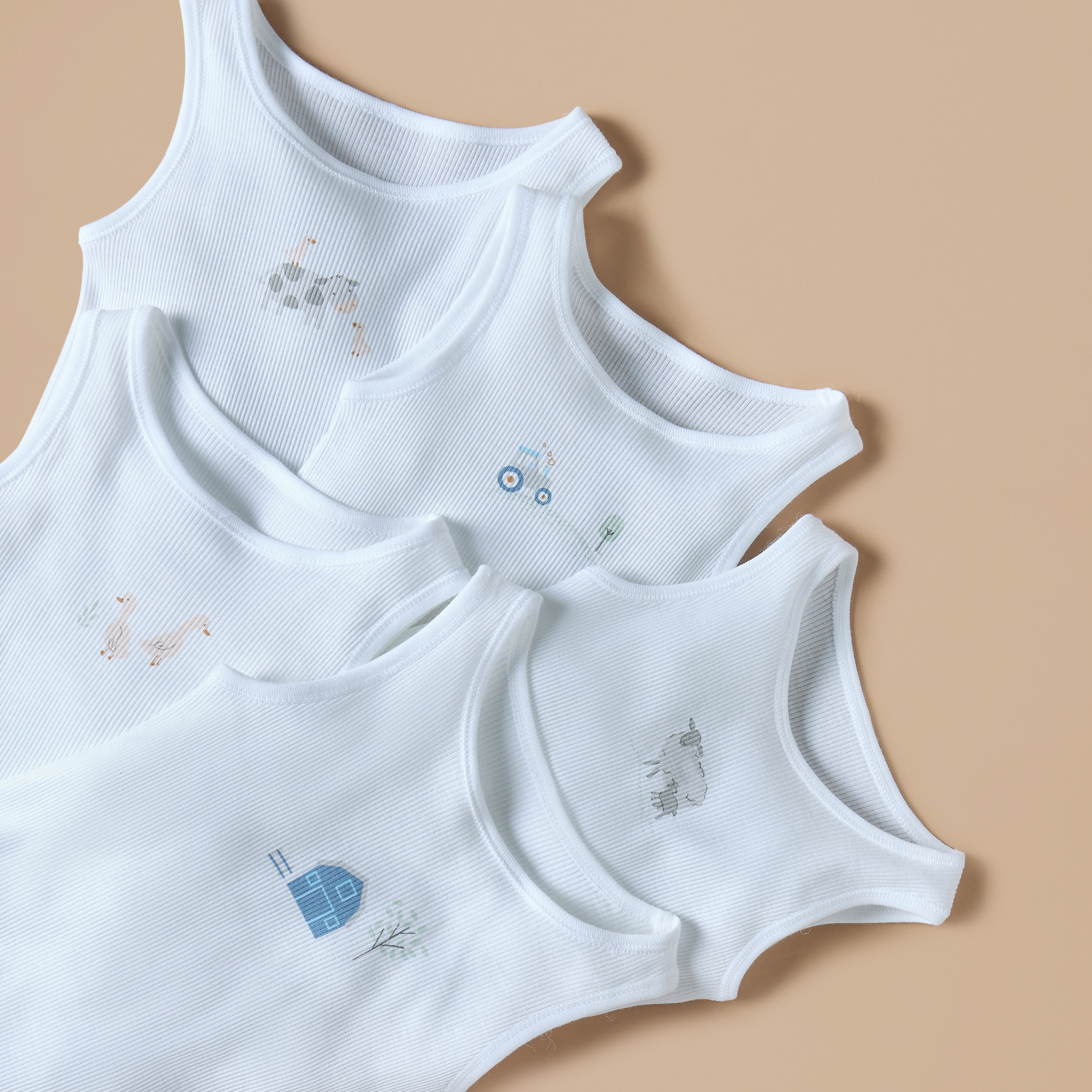 بودي سوت مضلع دون أكمام بأزرار إغلاق من جونيورز - طقم 5 قطع-baby-boys-clothing-multipacks-image-3