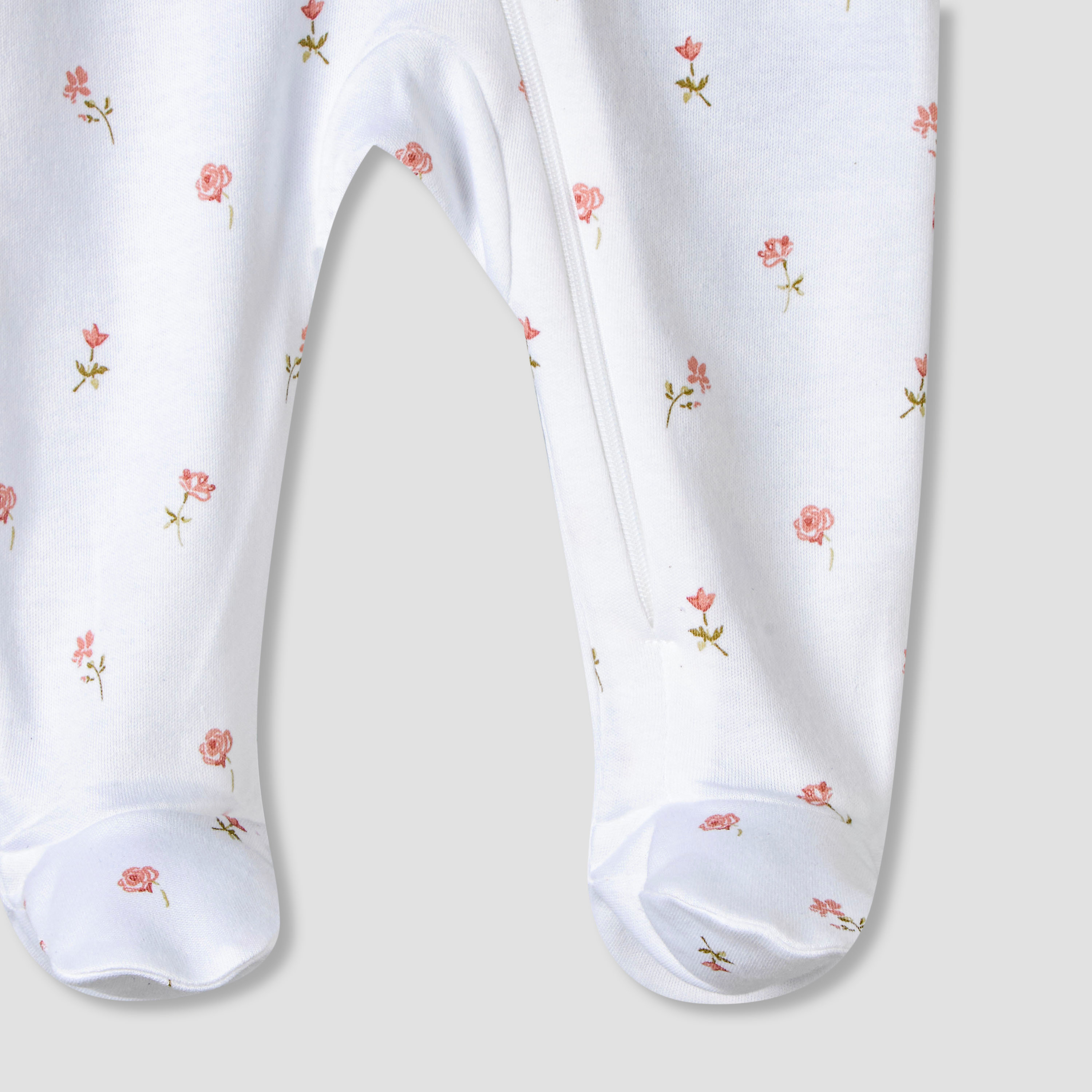 Pack of 5 Juniors Cotton Round Neck Long Sleeve Sleepsuit with Zip Closure-baby-girls-clothing-nightwear-sleepsuits-image-8