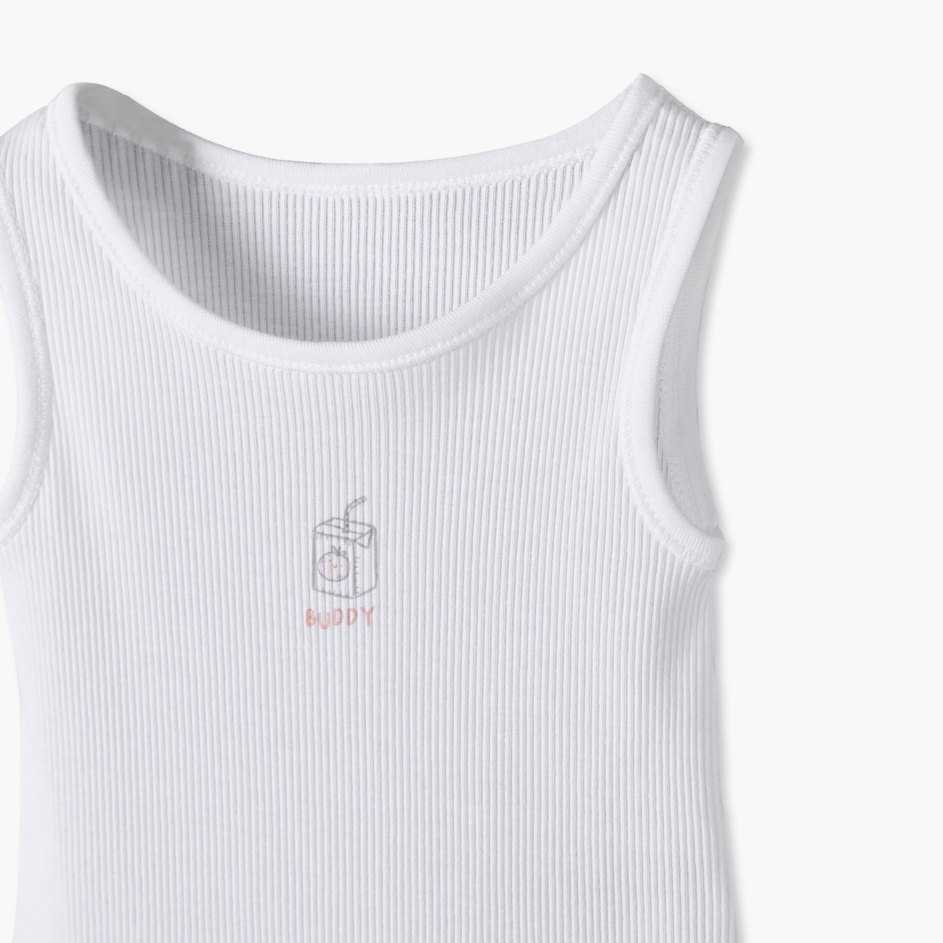 Pack of 5 Juniors Crew Neck Sleeveless Bodysuit with Graphic Print-baby-boys-clothing-bodysuits-image-9