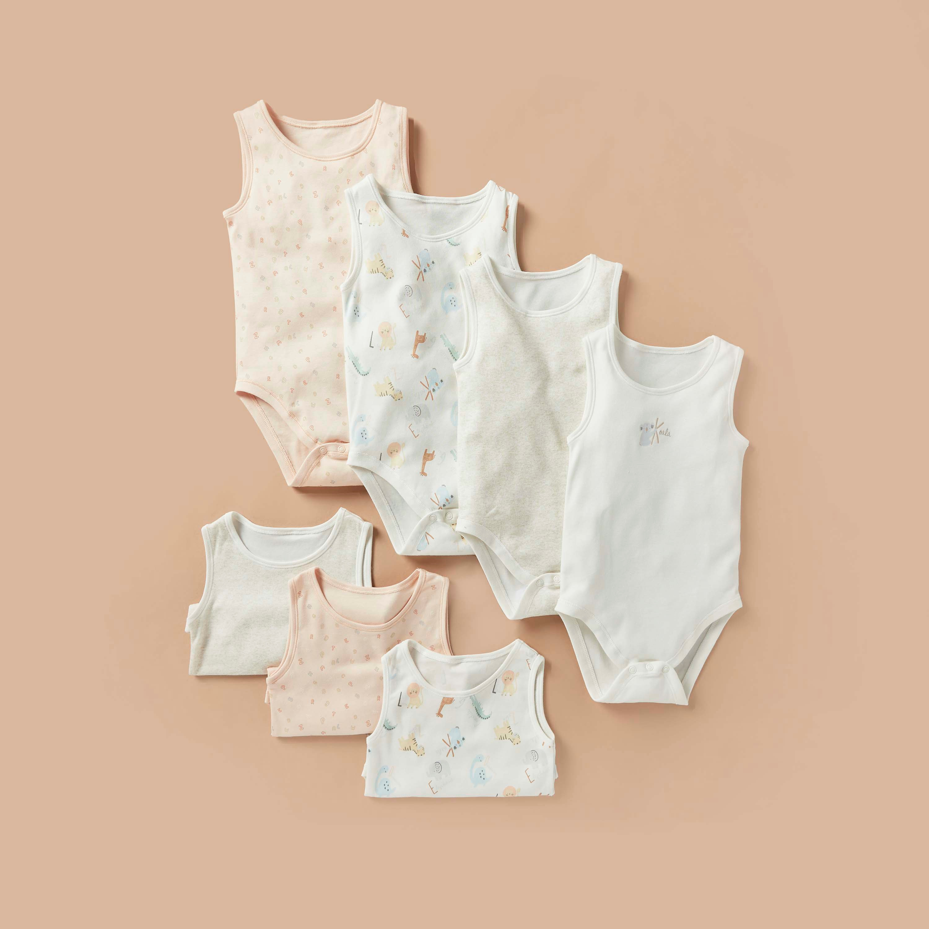 بودي سوت دون أكمام بطبعات من جونيورز - طقم من 7 قطع-baby-boys-clothing-multipacks-image-1