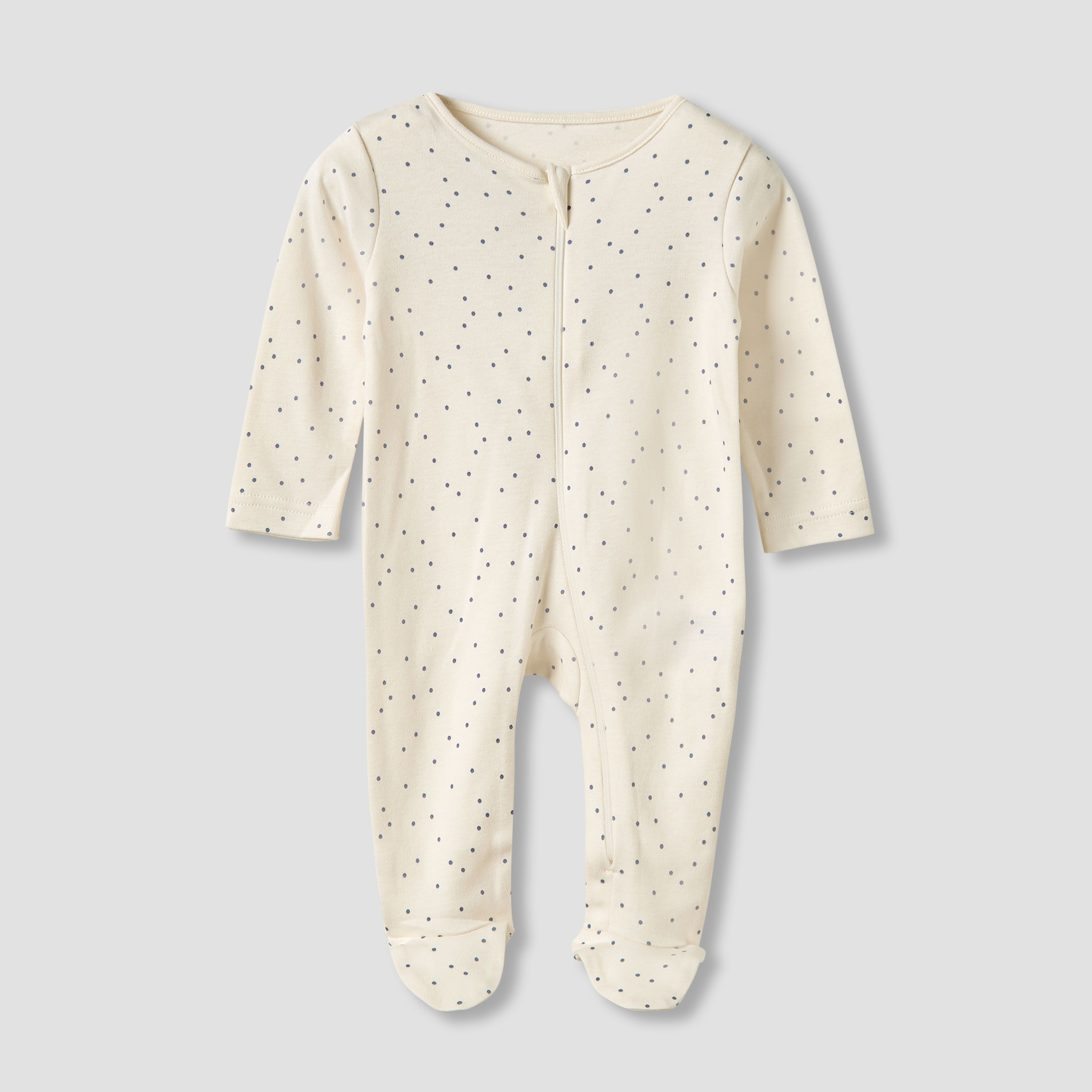 Juniors Round Neck Sleepsuit with Closed Feet - Cotton - Long Sleeves - Set of 3-baby-girls-clothing-nightwear-sleepsuits-image-3