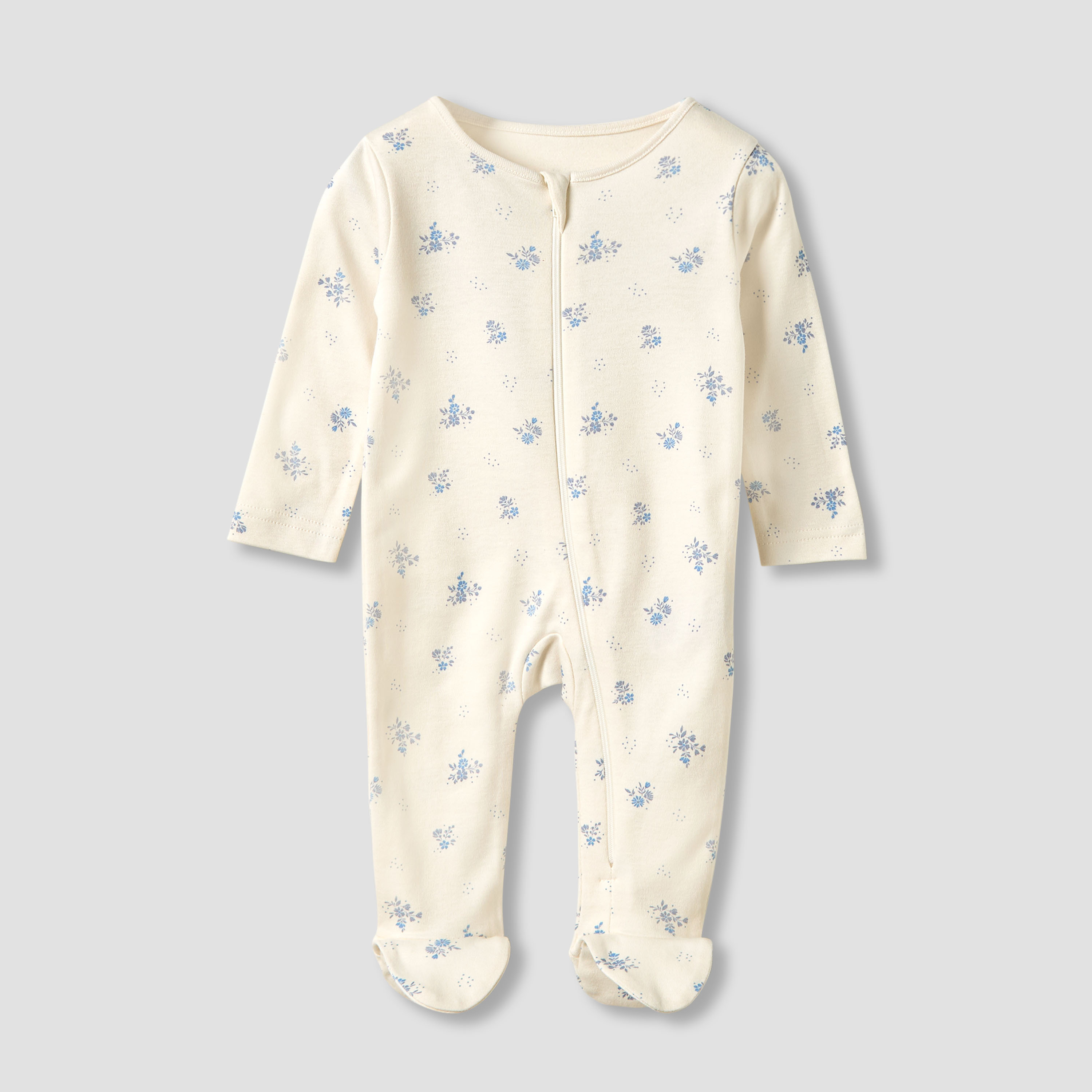 Juniors Round Neck Sleepsuit with Closed Feet - Cotton - Long Sleeves - Set of 3-baby-girls-clothing-nightwear-sleepsuits-image-4