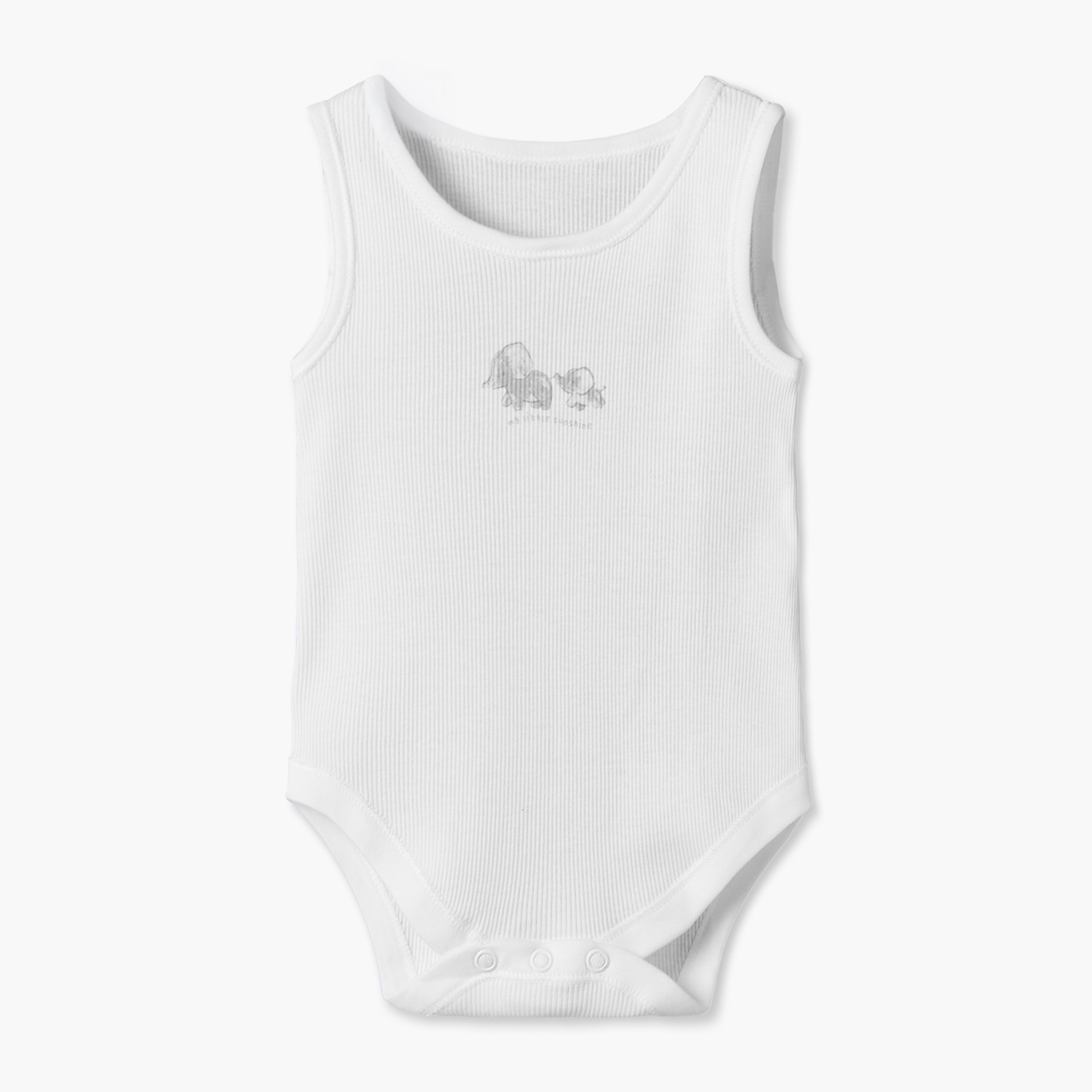 Pack of 7 Juniors Round Neck Sleeveless Bodysuit with Elephant Print-baby-boys-clothing-bodysuits-image-4
