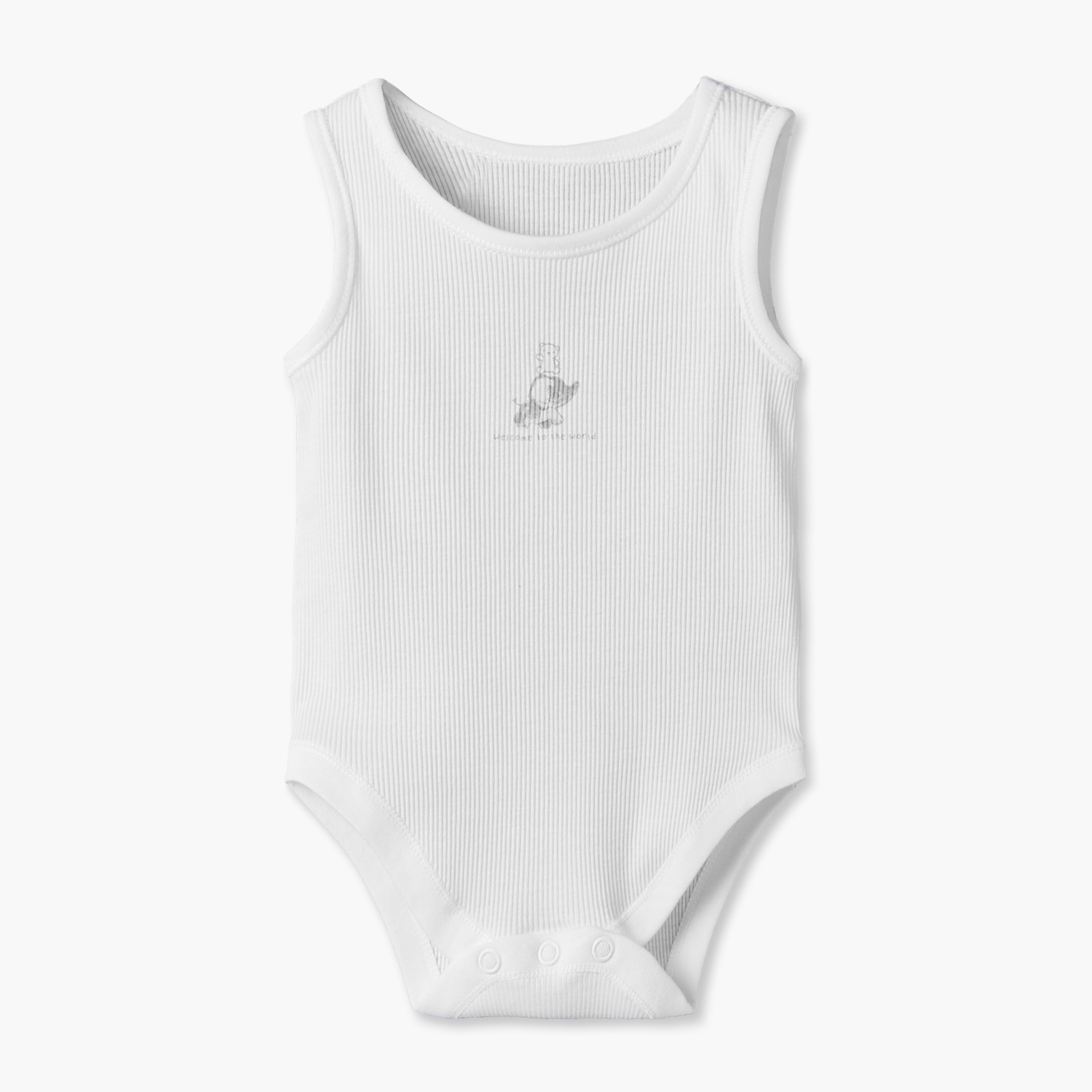 Pack of 7 Juniors Round Neck Sleeveless Bodysuit with Elephant Print-baby-boys-clothing-bodysuits-image-5