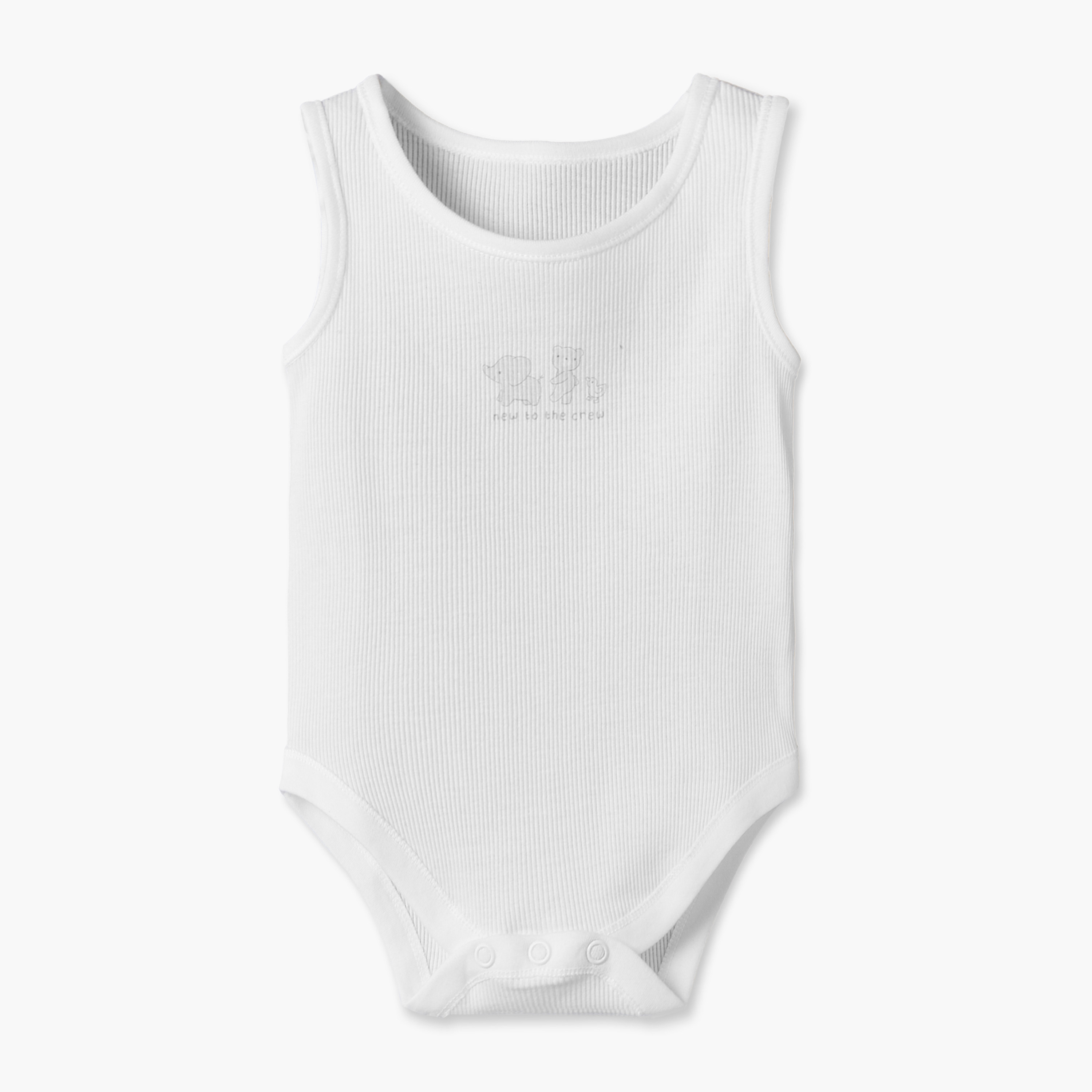 Pack of 7 Juniors Round Neck Sleeveless Bodysuit with Elephant Print-baby-boys-clothing-bodysuits-image-6