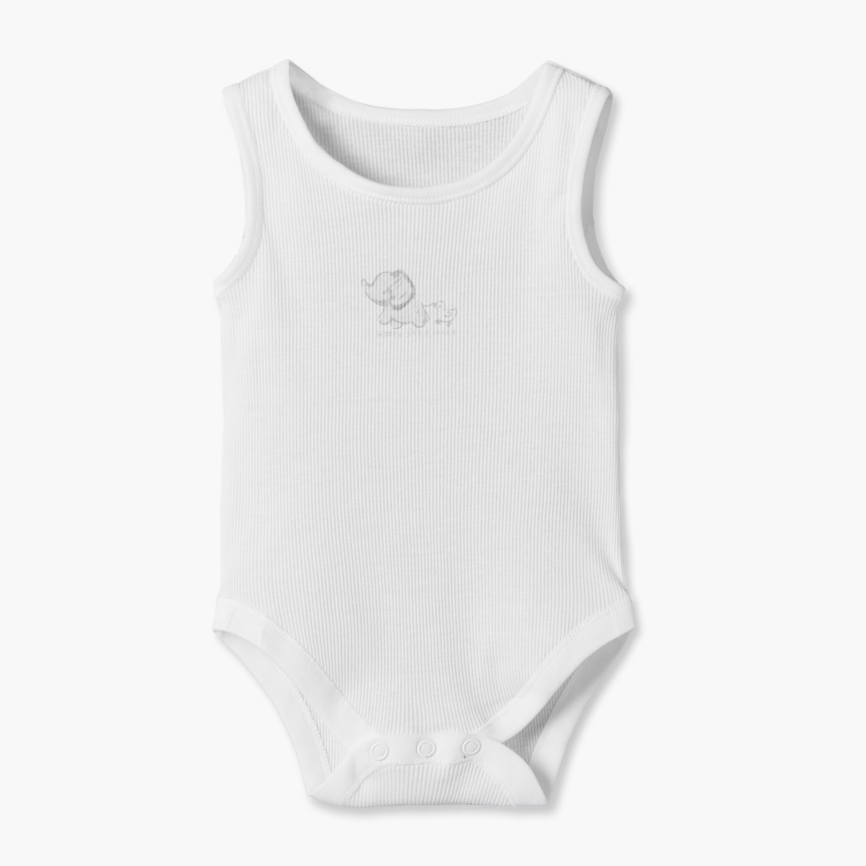 Pack of 7 Juniors Round Neck Sleeveless Bodysuit with Elephant Print-baby-boys-clothing-bodysuits-image-7