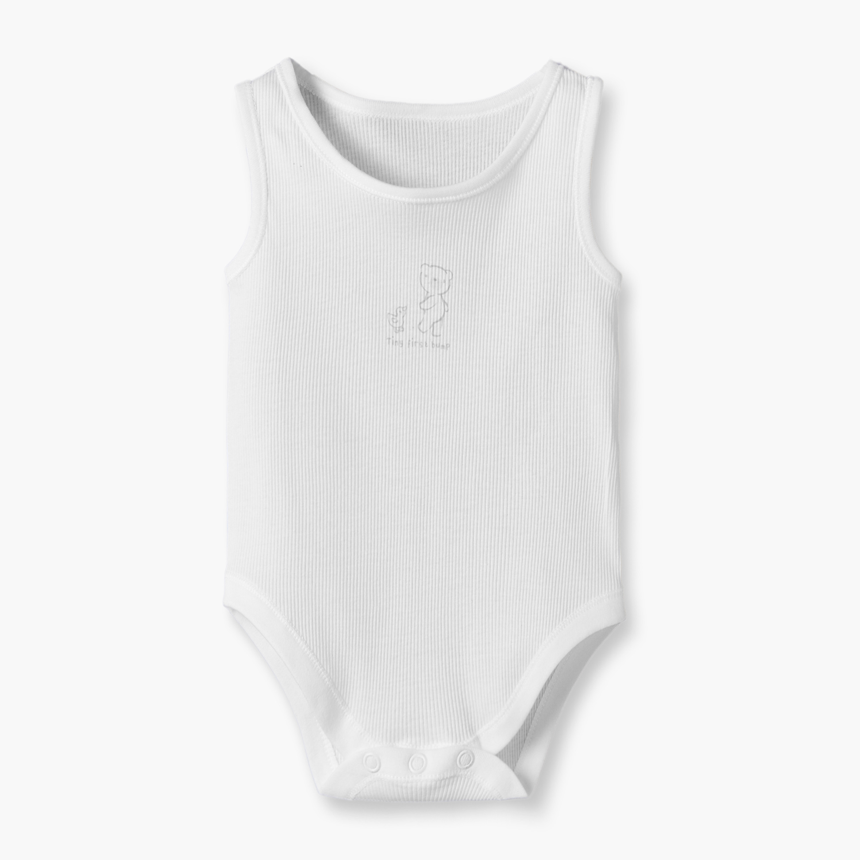 Pack of 7 Juniors Round Neck Sleeveless Bodysuit with Elephant Print-baby-boys-clothing-bodysuits-image-8