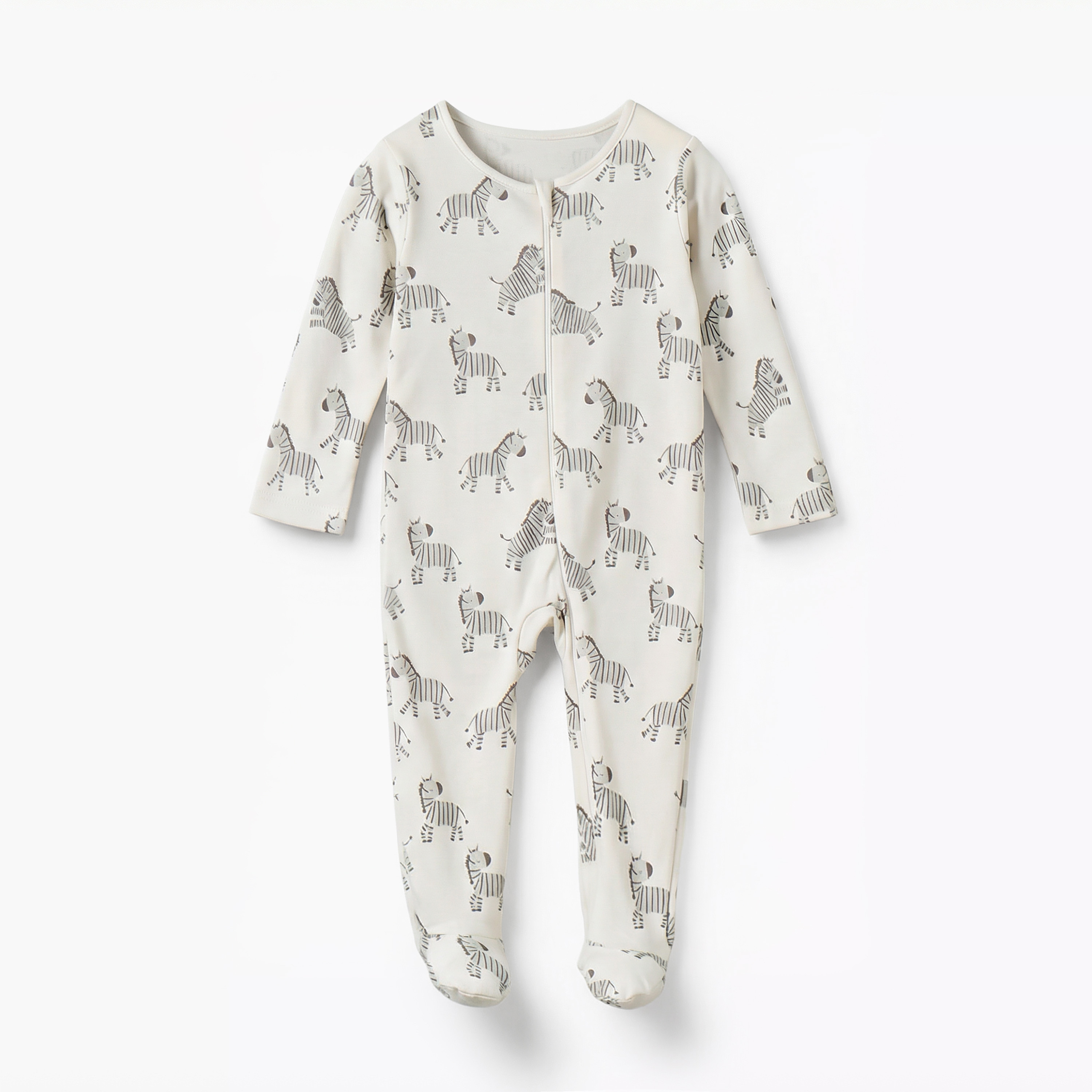 Pack of 5 Juniors Cotton Round Neck Long Sleeve Sleepsuit with Zip Closure-baby-boys-clothing-nightwear-sleepsuits-image-3