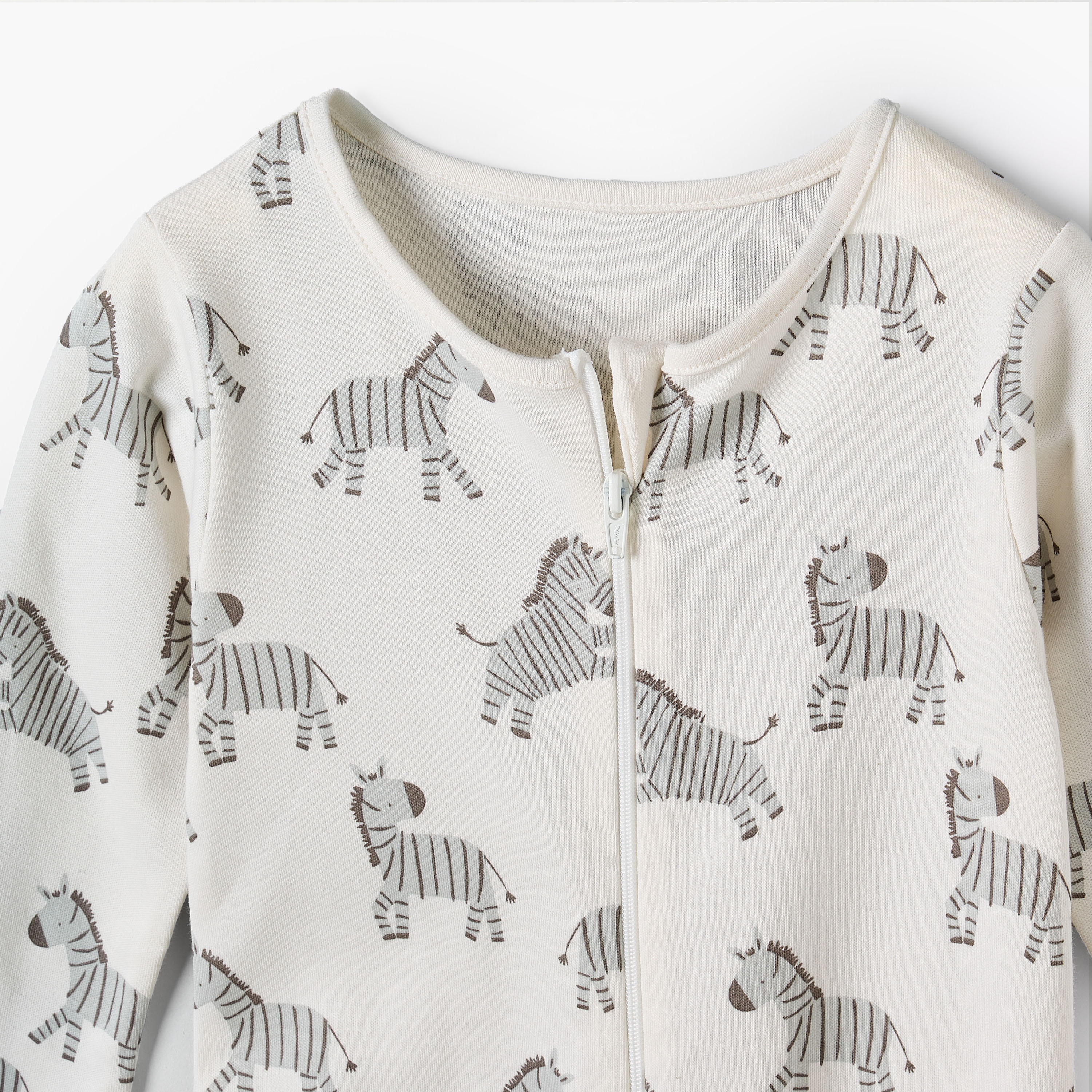 Pack of 5 Juniors Cotton Round Neck Long Sleeve Sleepsuit with Zip Closure-baby-boys-clothing-nightwear-sleepsuits-image-8