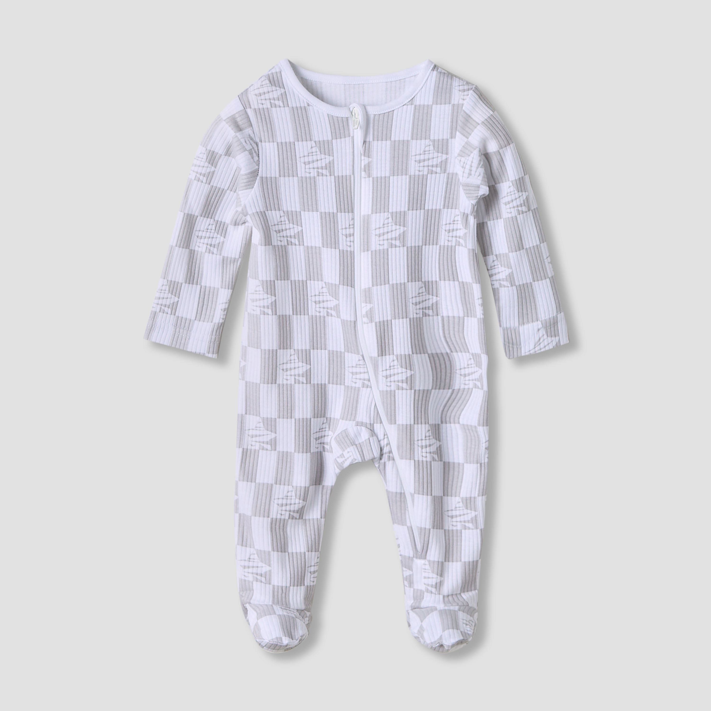 Juniors Round Neck Sleepsuit with Print - Cotton - Long Sleeves - Set of 3-baby-boys-clothing-nightwear-sleepsuits-image-3