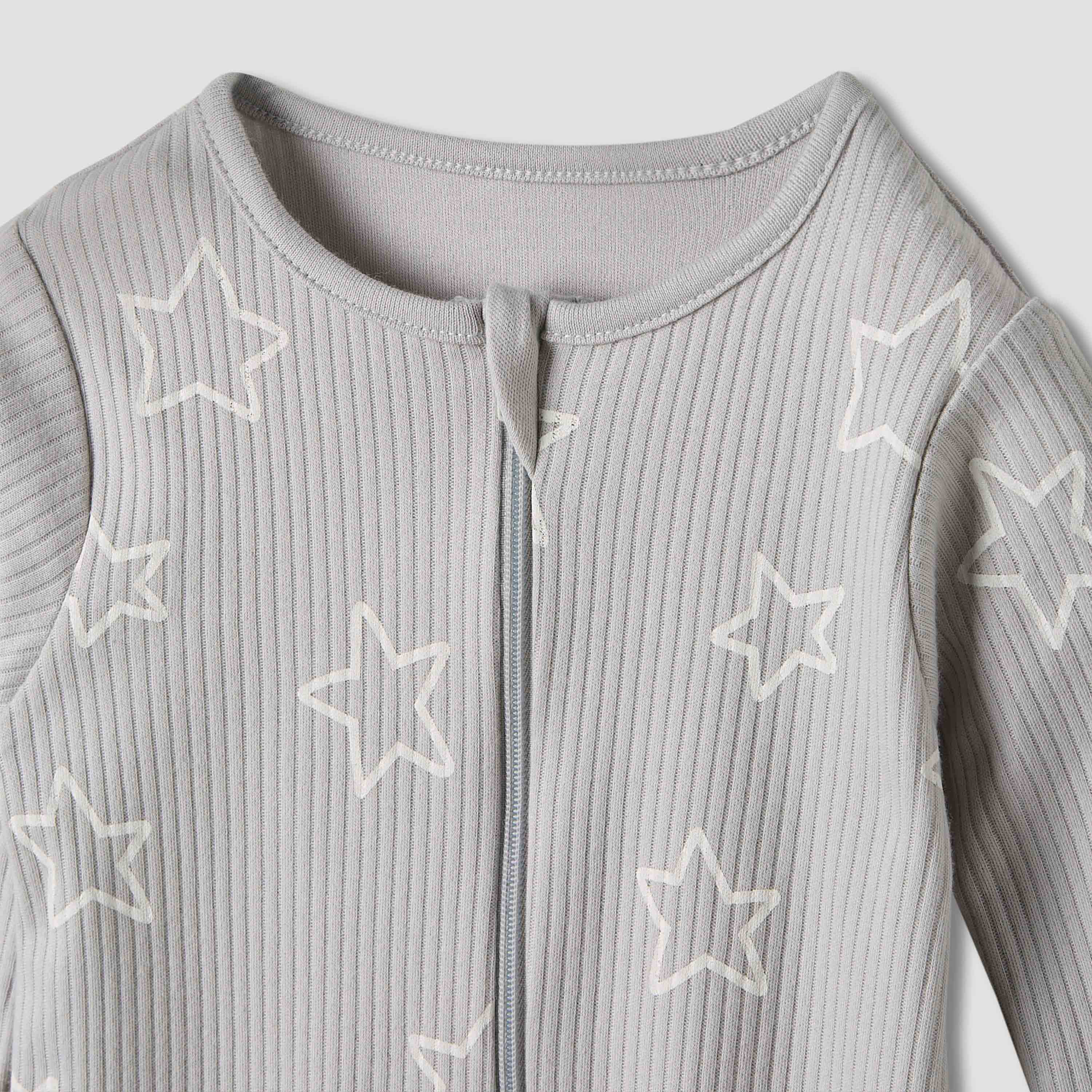 Juniors Round Neck Sleepsuit with Print - Cotton - Long Sleeves - Set of 3-baby-boys-clothing-nightwear-sleepsuits-image-5