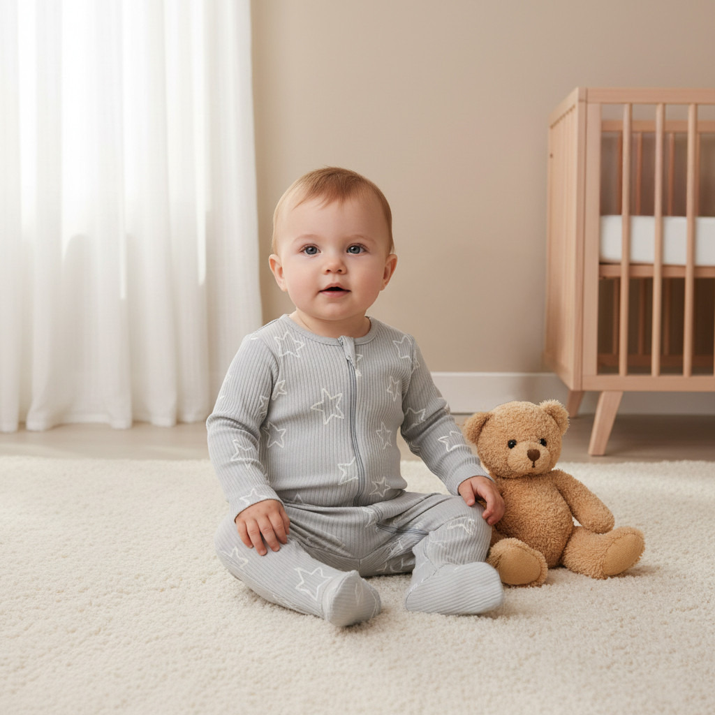 Juniors Round Neck Sleepsuit with Print - Cotton - Long Sleeves - Set of 3-baby-boys-clothing-nightwear-sleepsuits-image-7