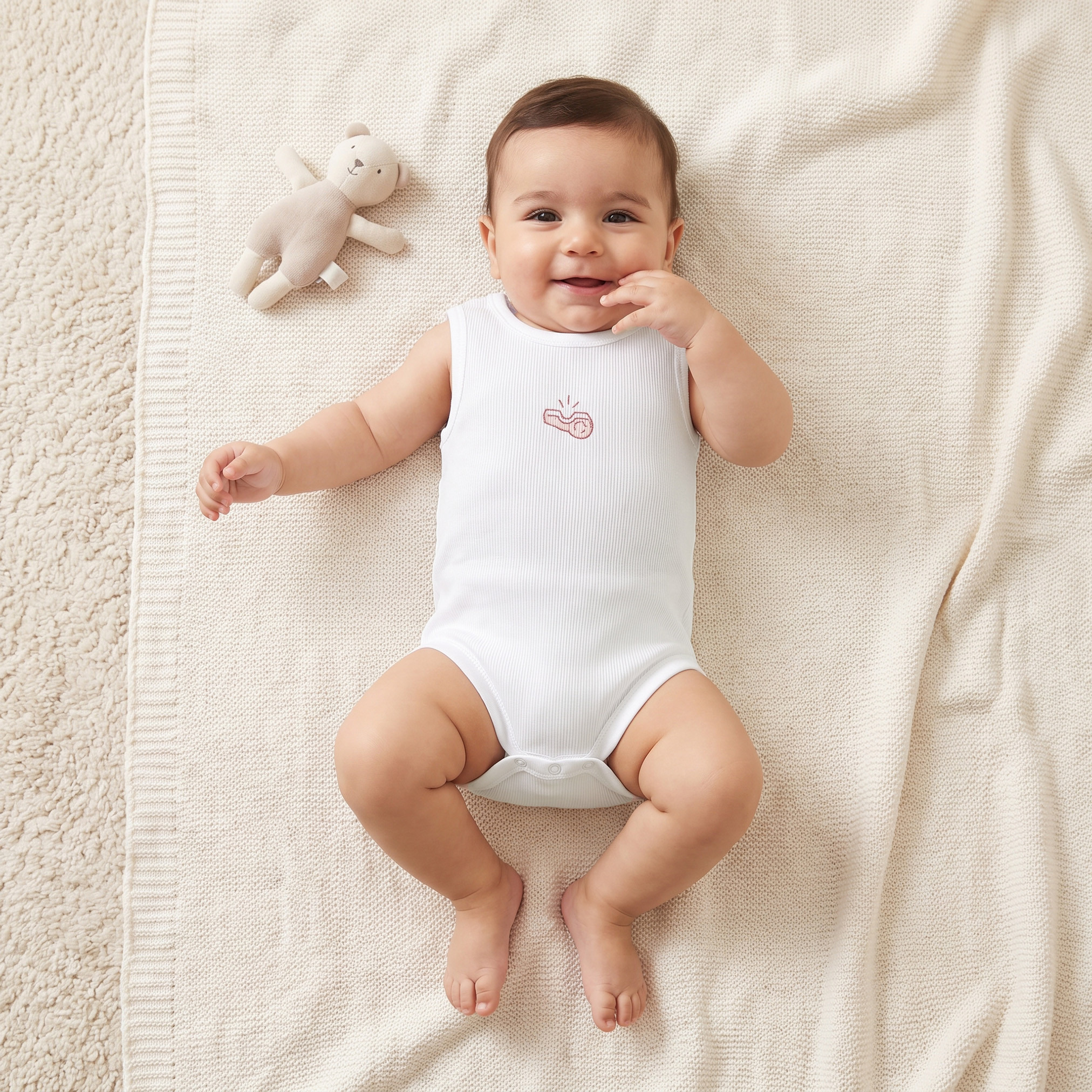 Pack of 7 Juniors Round Neck Sleeveless Bodysuit with Print-baby-boys-clothing-bodysuits-image-2