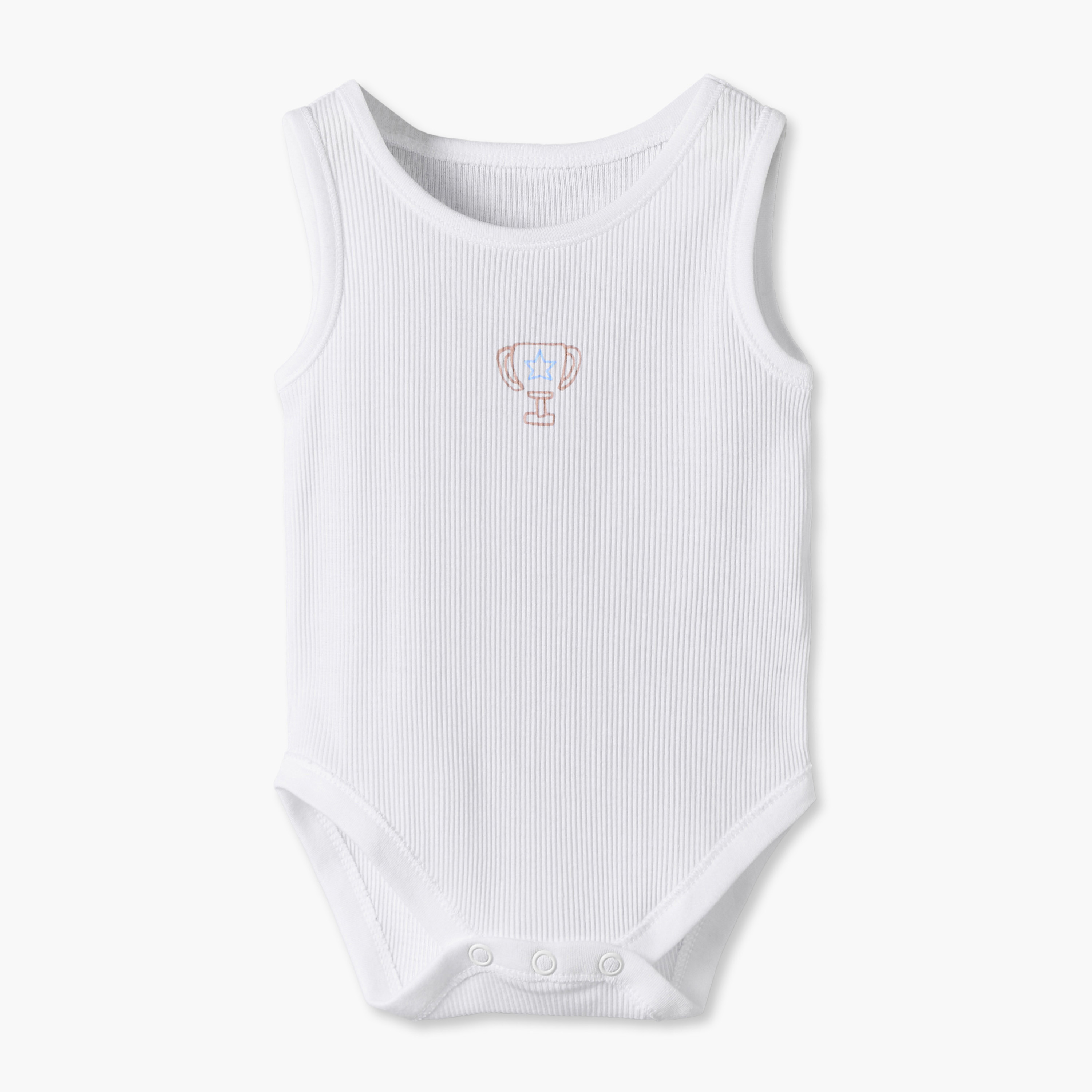 Pack of 7 Juniors Round Neck Sleeveless Bodysuit with Print-baby-boys-clothing-bodysuits-image-4