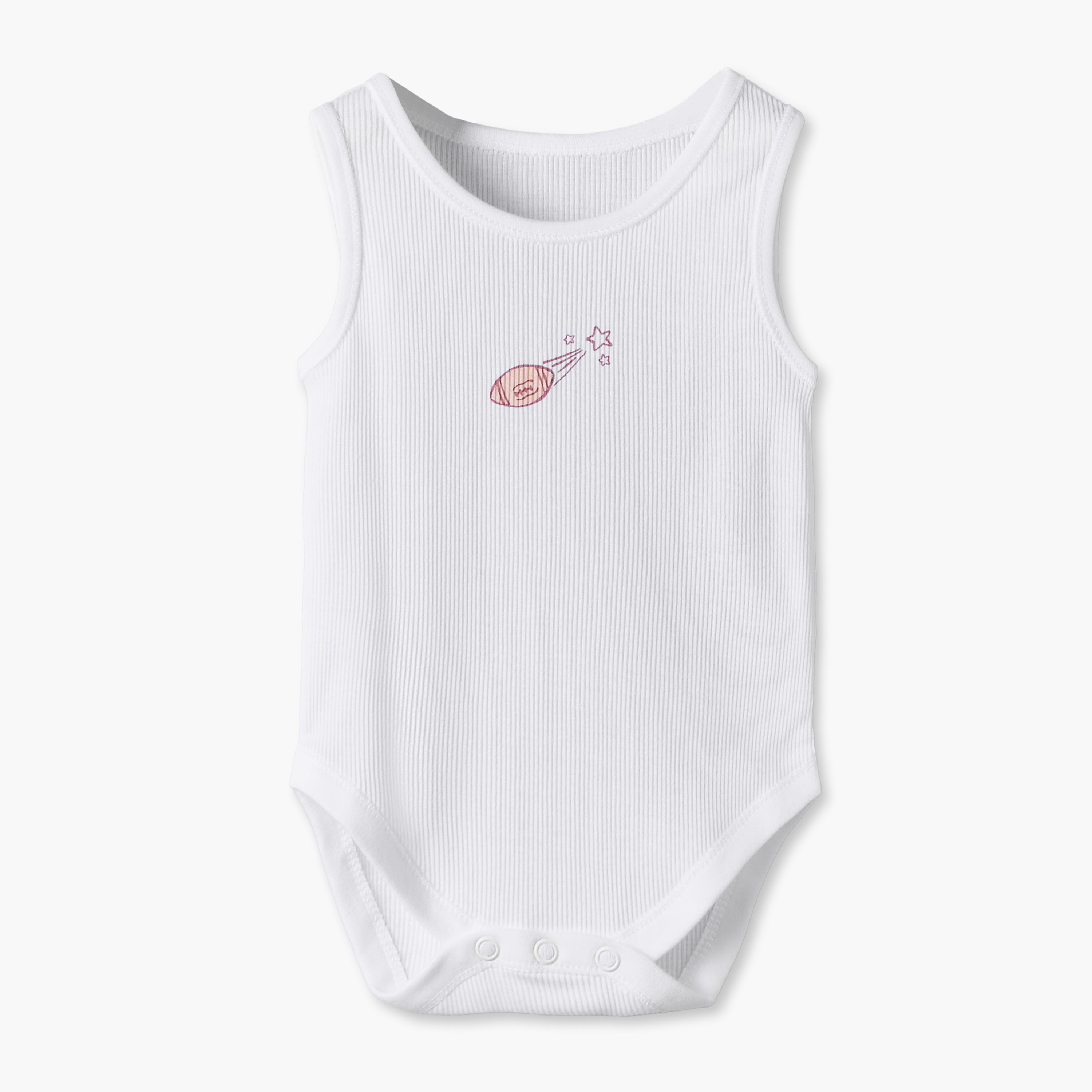 Pack of 7 Juniors Round Neck Sleeveless Bodysuit with Print-baby-boys-clothing-bodysuits-image-5