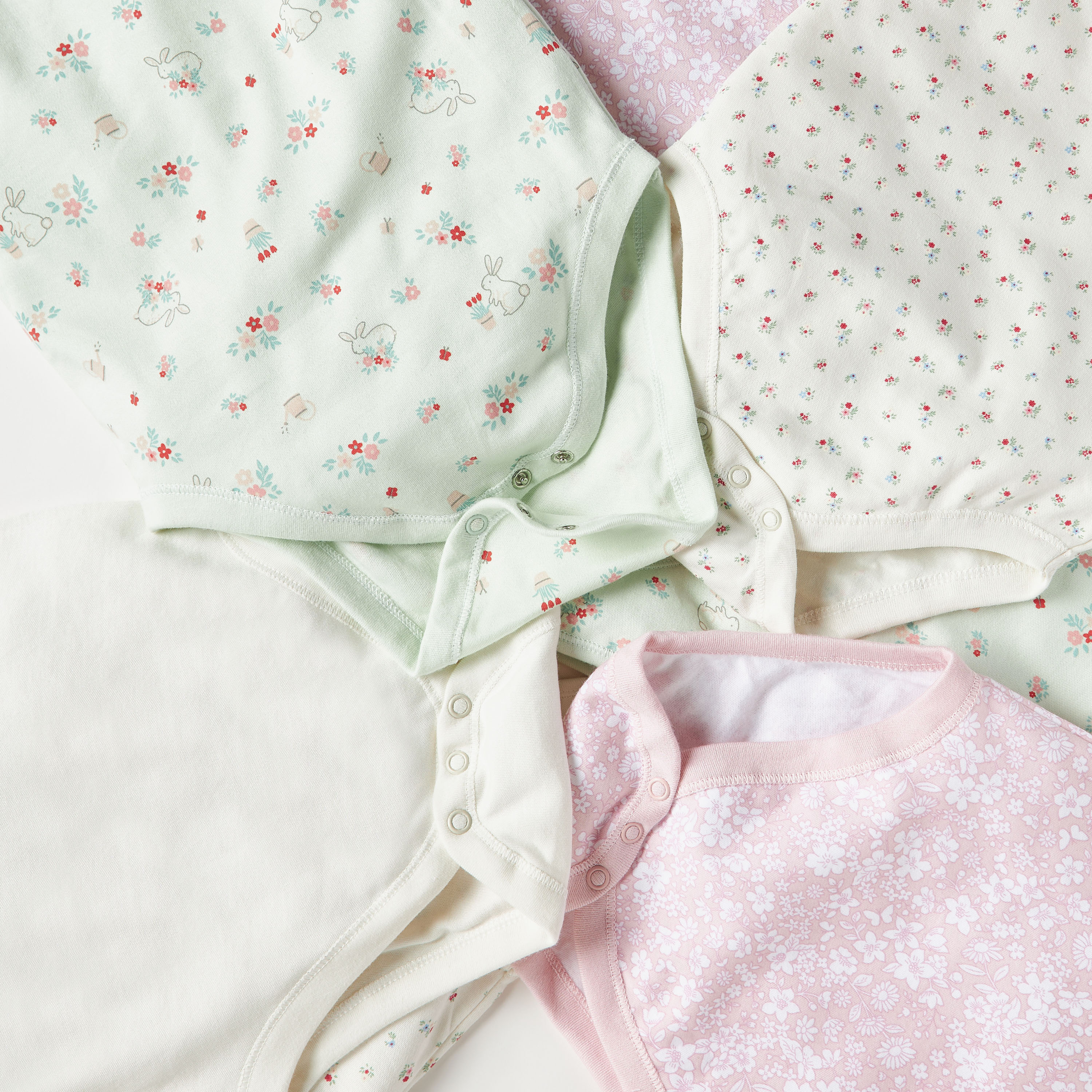 Juniors Printed Sleeveless Cotton Bodysuit - Set of 7-baby-girls-clothing-bodysuits-image-3