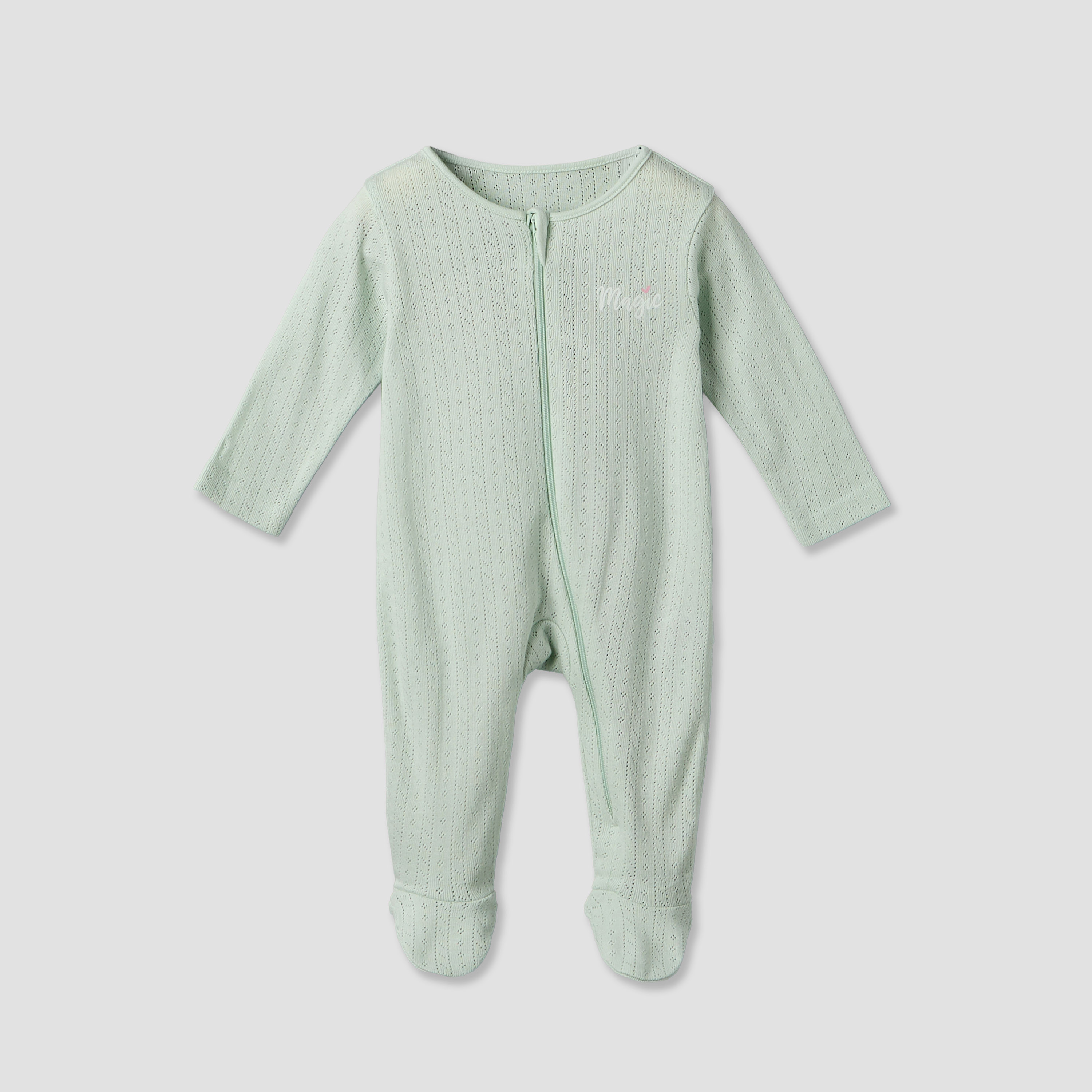Pack of 3 Juniors Cotton Round Neck Long Sleeves Sleepsuit with Zip Closure-baby-girls-clothing-nightwear-sleepsuits-image-4