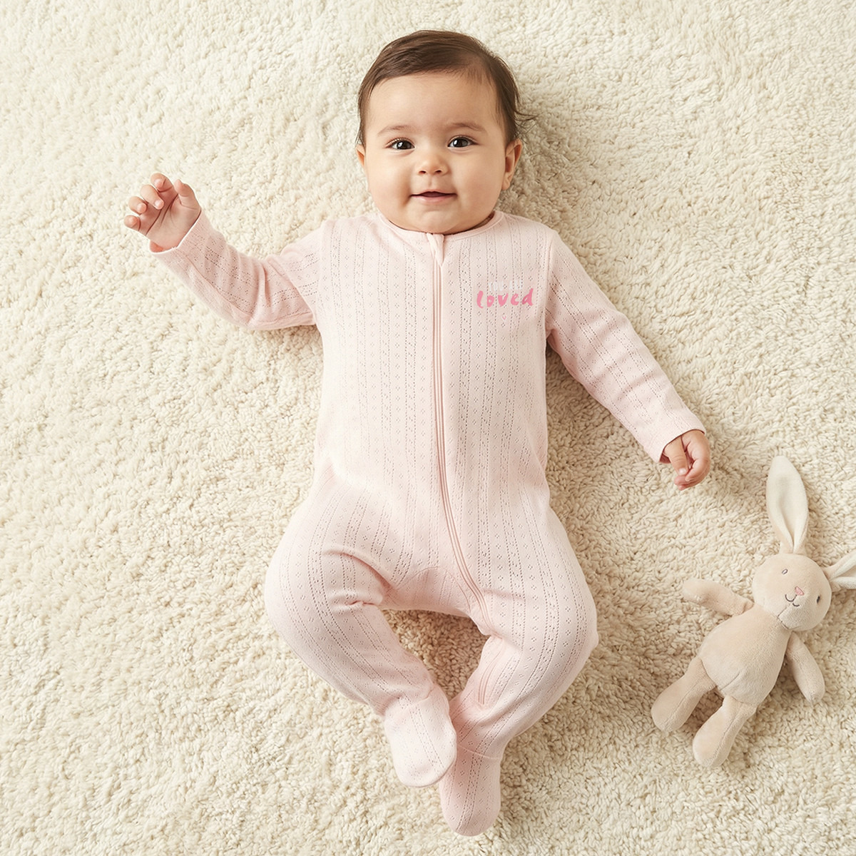 Pack of 3 Juniors Cotton Round Neck Long Sleeves Sleepsuit with Zip Closure-baby-girls-clothing-nightwear-sleepsuits-image-2