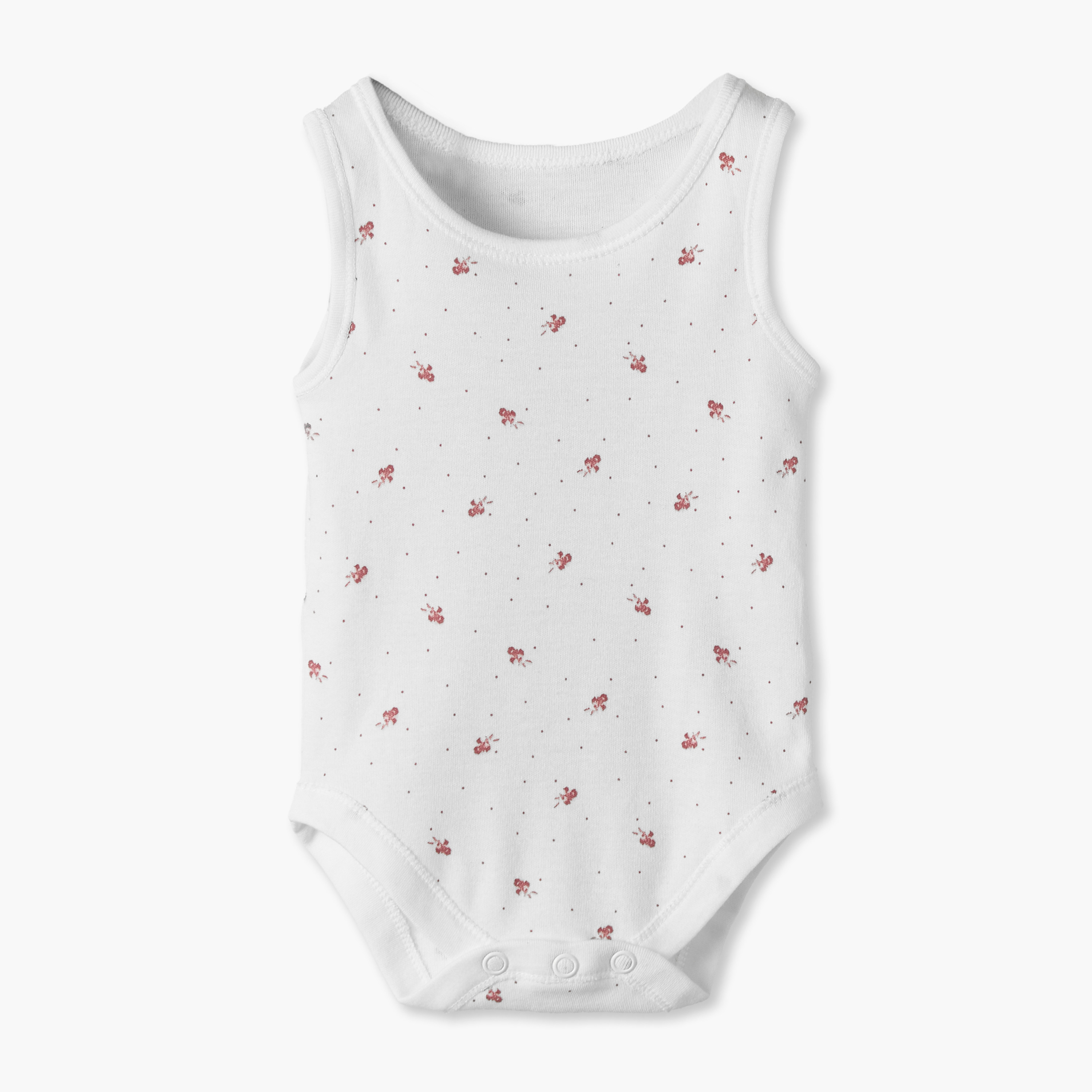 Pack of 5 Juniors Crew Neck Sleeveless Bodysuit with Floral Print-baby-girls-clothing-bodysuits-image-3