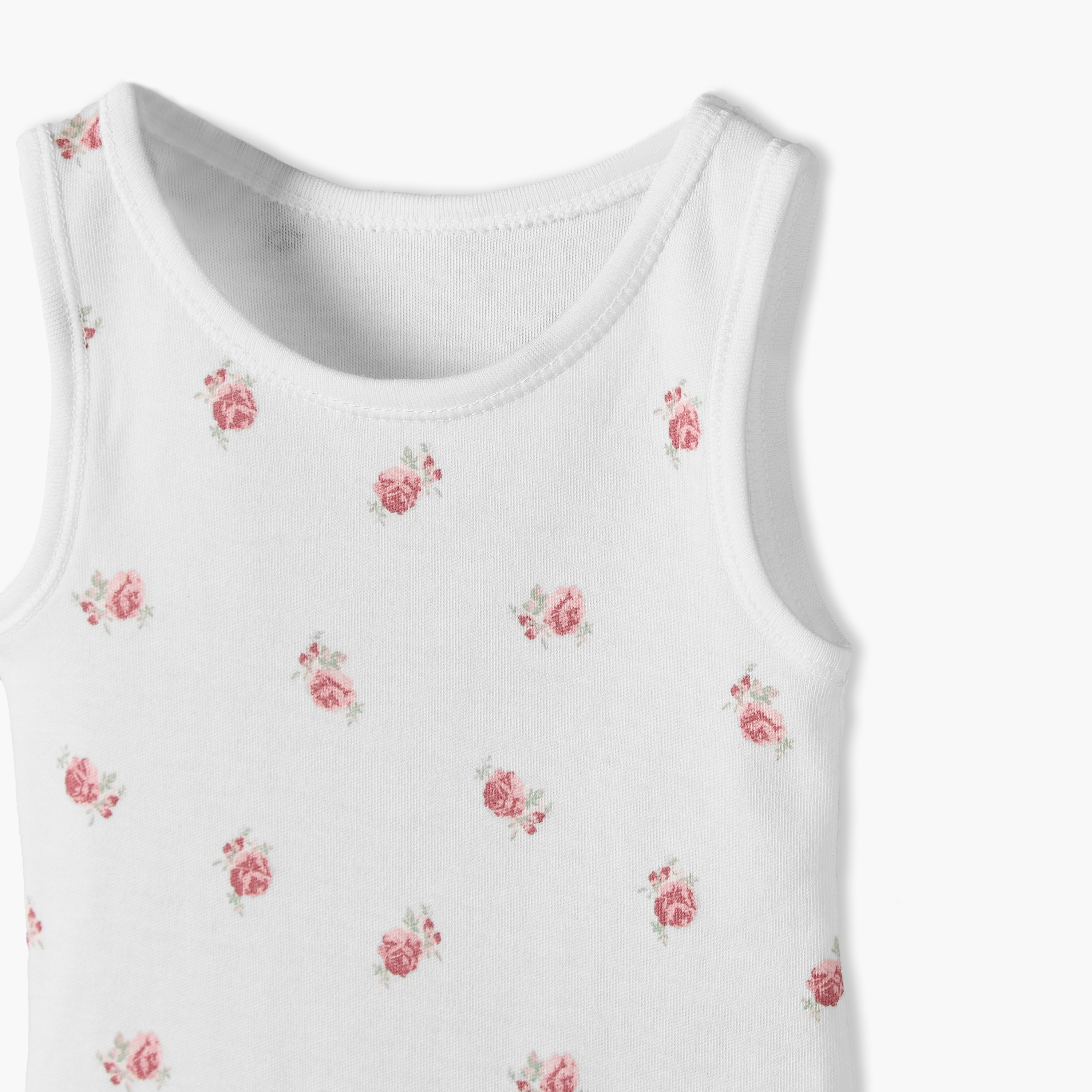 Pack of 5 Juniors Crew Neck Sleeveless Bodysuit with Floral Print-baby-girls-clothing-bodysuits-image-8