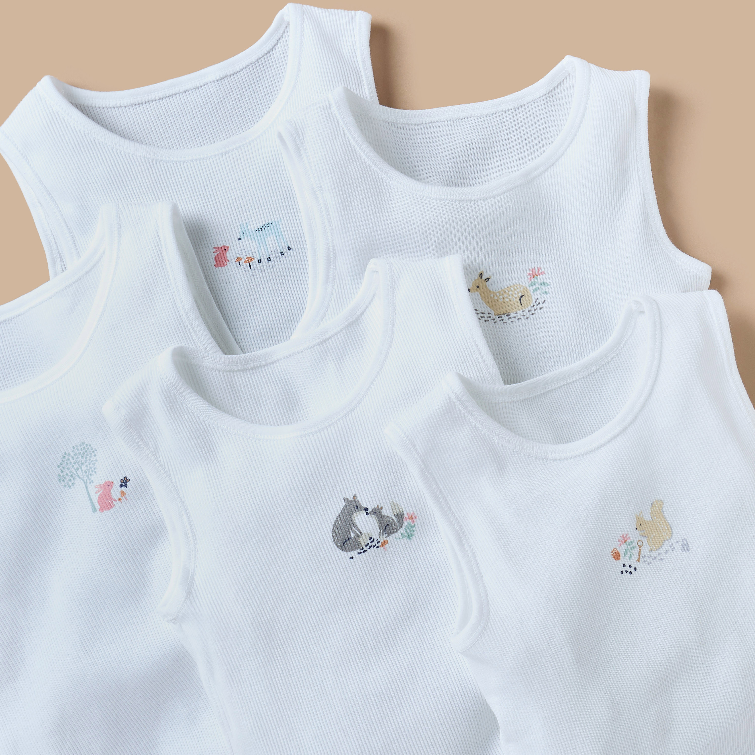 بودي سوت دون أكمام بطبعات سفاري وأزرار إغلاق كبّاسة من جونيورز - طقم 5 قطع-baby-boys-clothing-multipacks-image-3