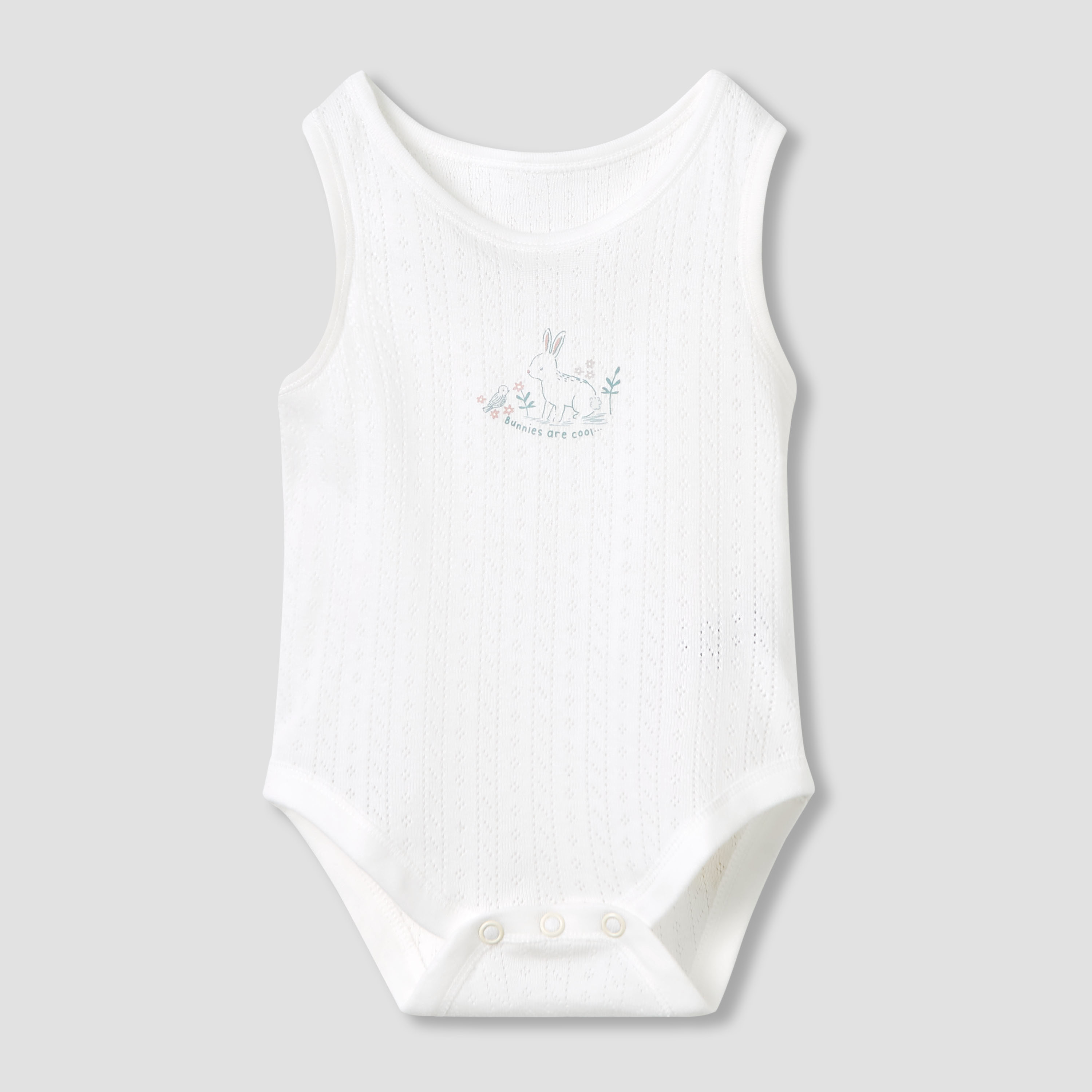 Juniors Round Neck Bodysuit with Snap Button Closure - Cotton - Sleeveless - Set of 5-promo_babyshop_Buy2for115_OMN130126-image-2
