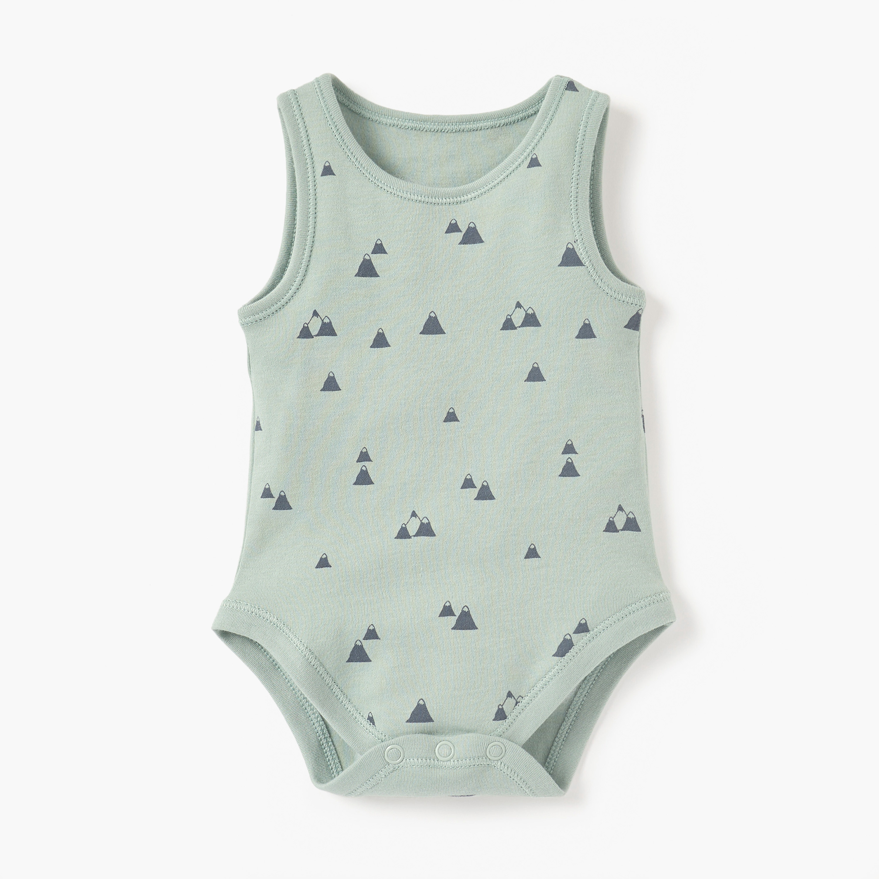 Juniors Printed Sleeveless Bodysuit with Round Neck - Set of 7-baby-boys-clothing-multipacks-image-2