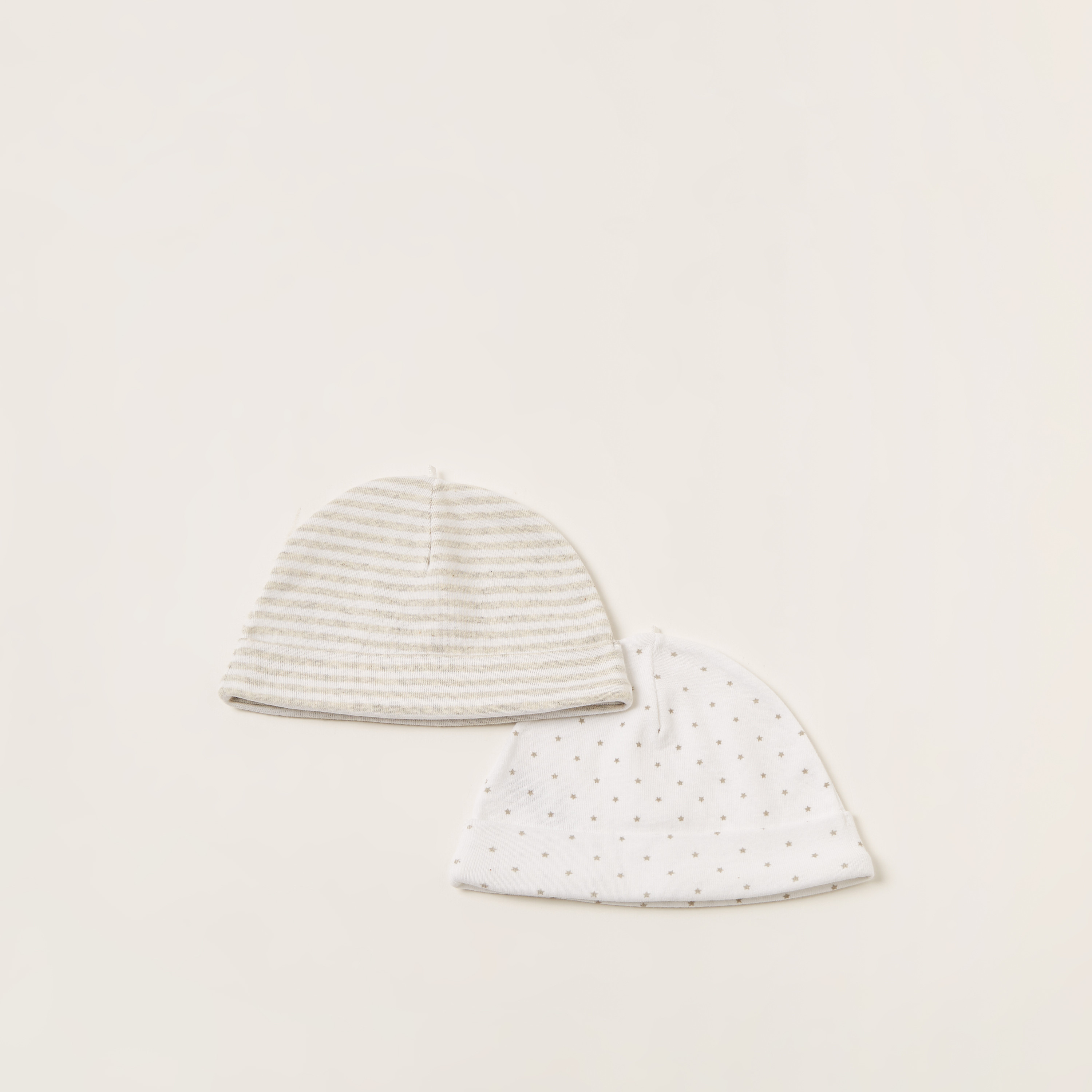 Juniors Printed Beanie - Set of 2-baby-boys-accessories-caps-image-1