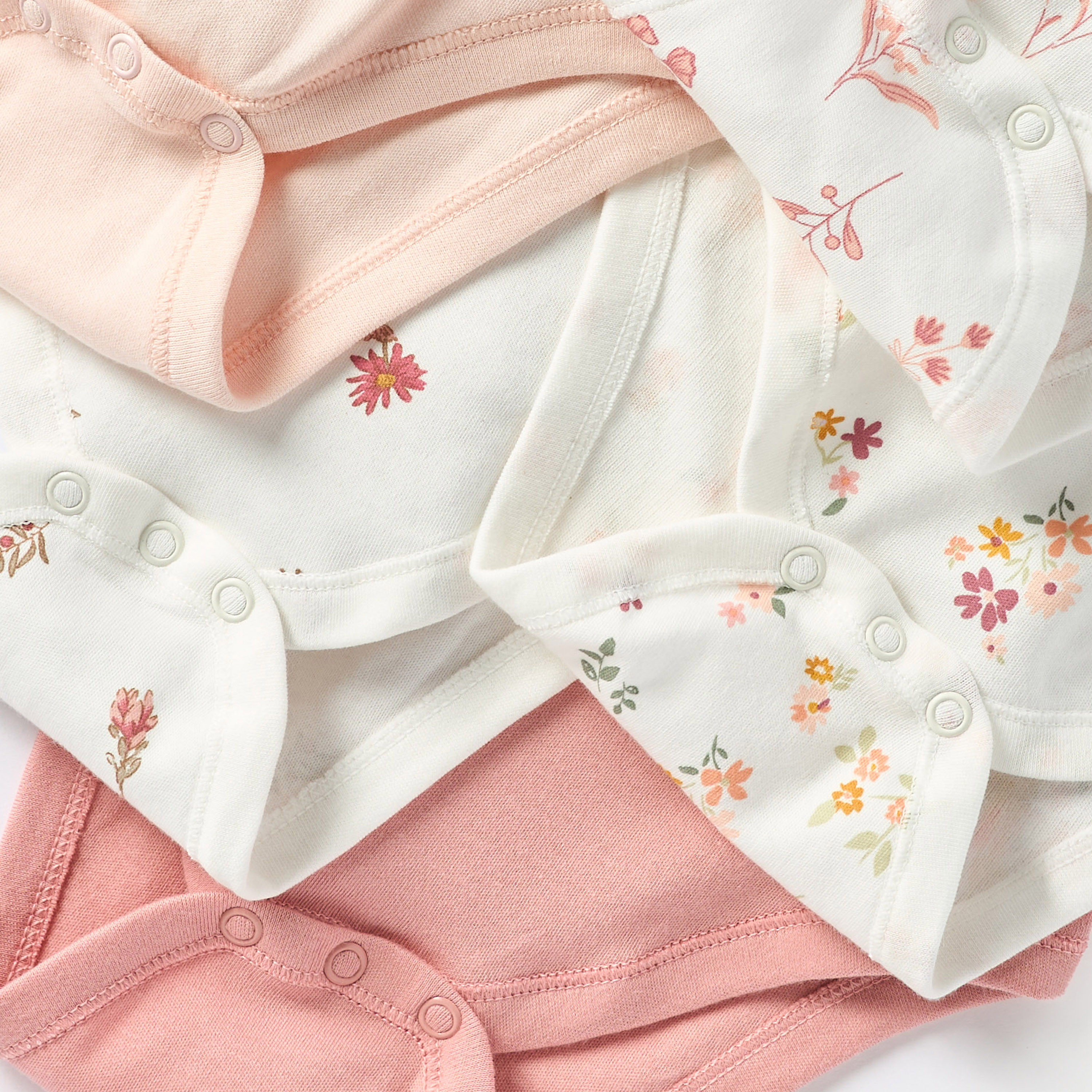 بودي سوت دون أكمام بطبعات أزهار وأزرار إغلاق كبّاسة من جونيورز - طقم 5 قطع-baby-girls-clothing-bodysuits-image-5