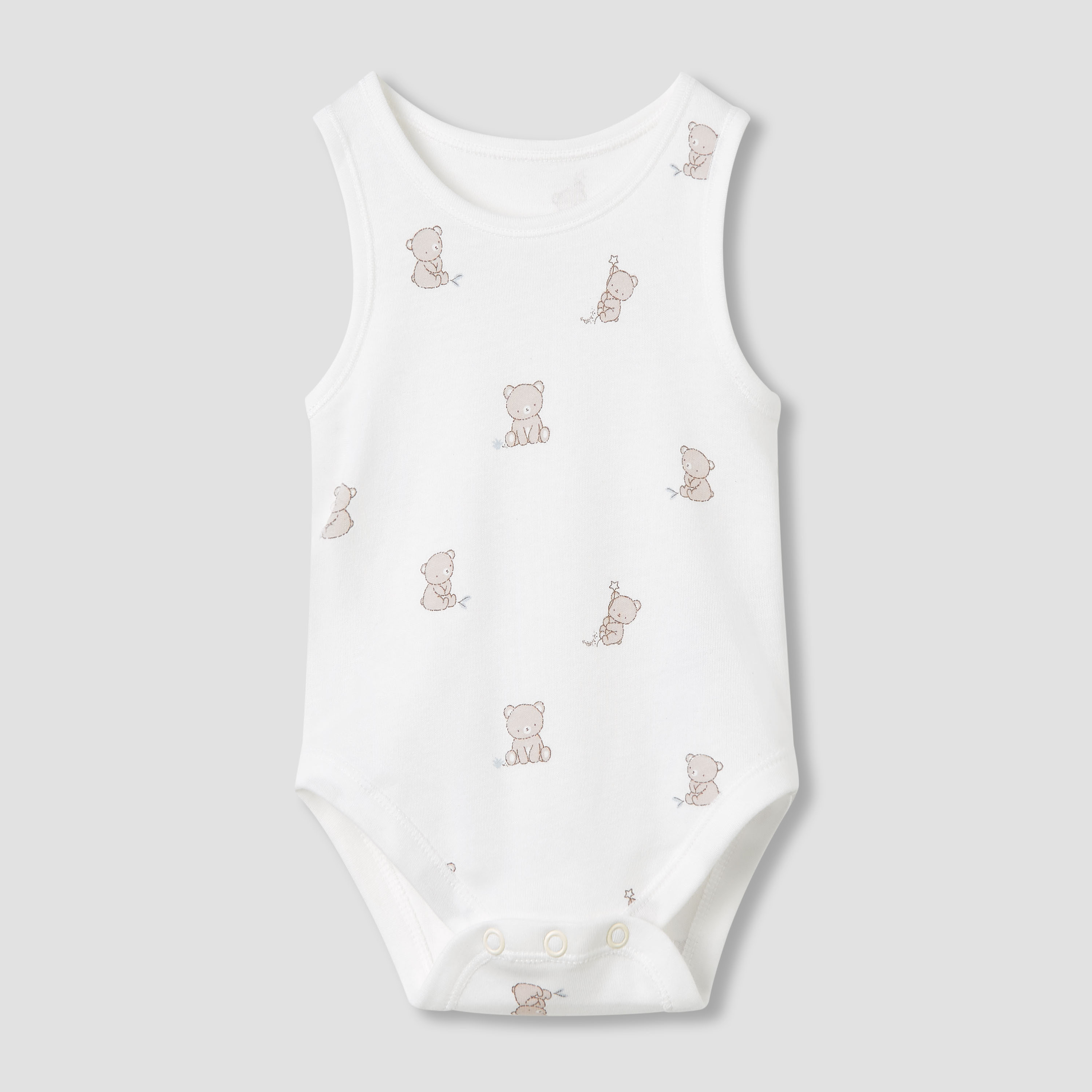 Juniors Round Neck Bodysuit with Snap Button Closure - Cotton - Sleeveless - Set of 5-baby-boys-clothing-bodysuits-image-3