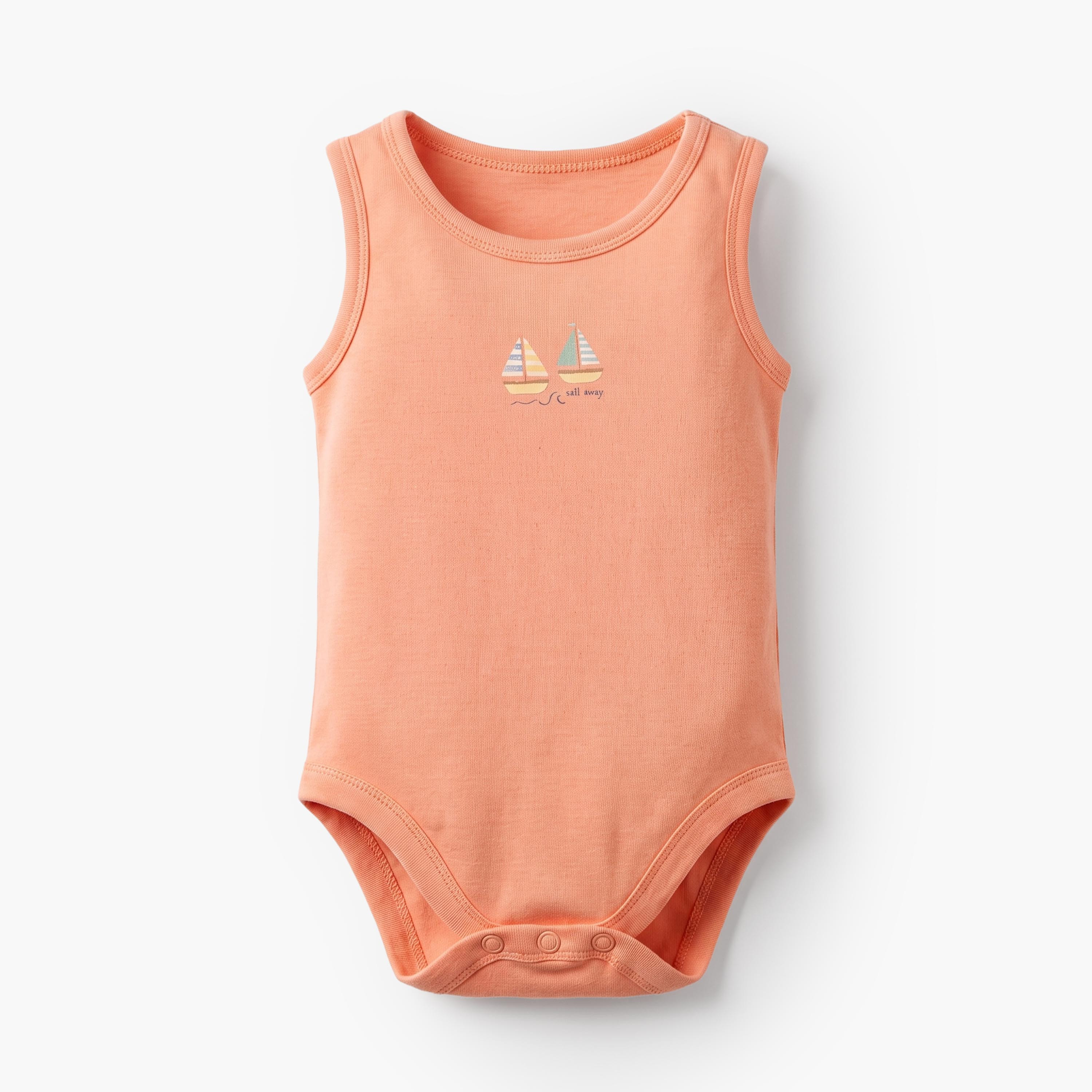 Pack of 5 Juniors Crew Neck Sleeveless Bodysuit with Nautical Print-baby-boys-clothing-bodysuits-image-4