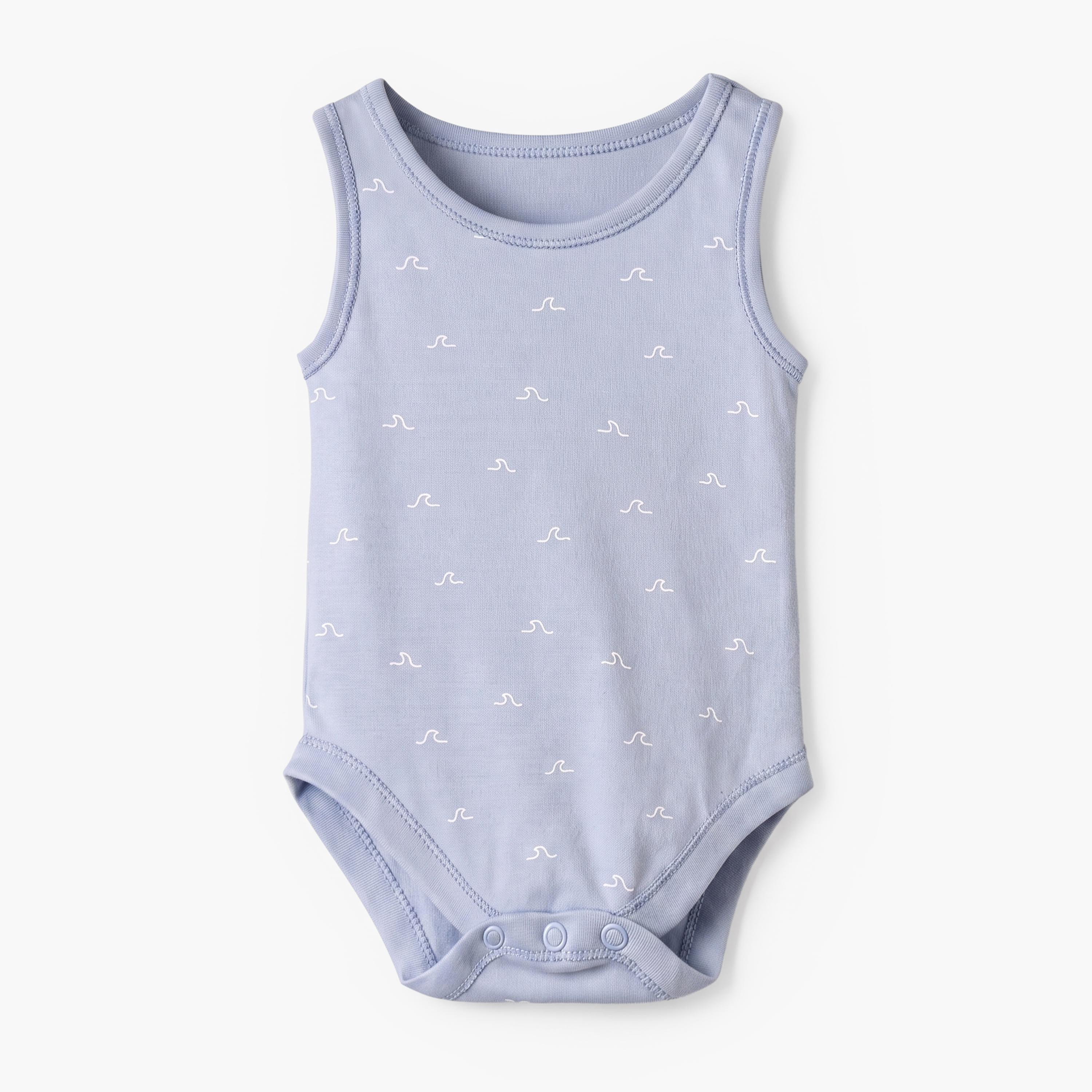 Pack of 5 Juniors Crew Neck Sleeveless Bodysuit with Nautical Print-baby-boys-clothing-bodysuits-image-8