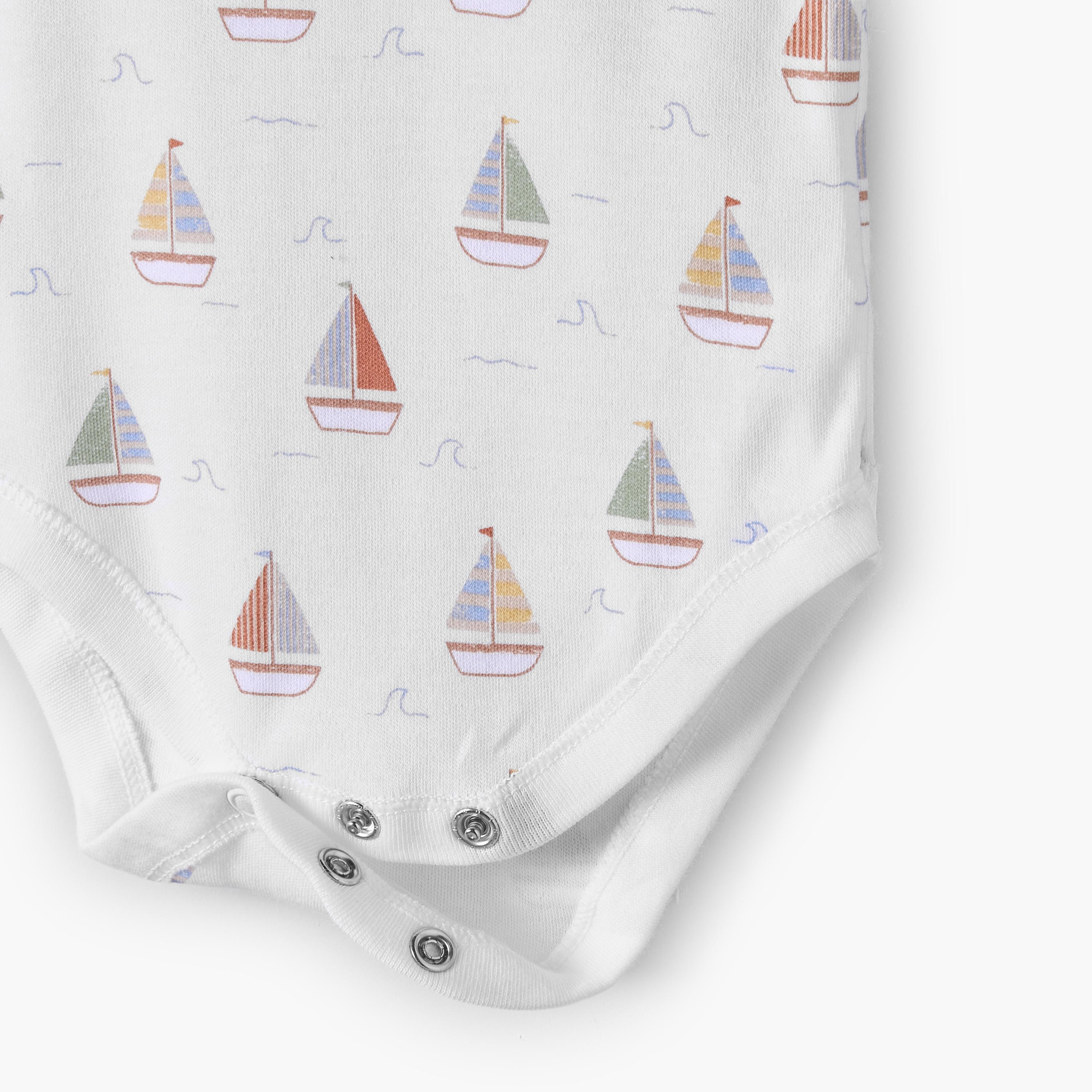 Pack of 5 Juniors Crew Neck Sleeveless Bodysuit with Nautical Print-baby-boys-clothing-bodysuits-image-2