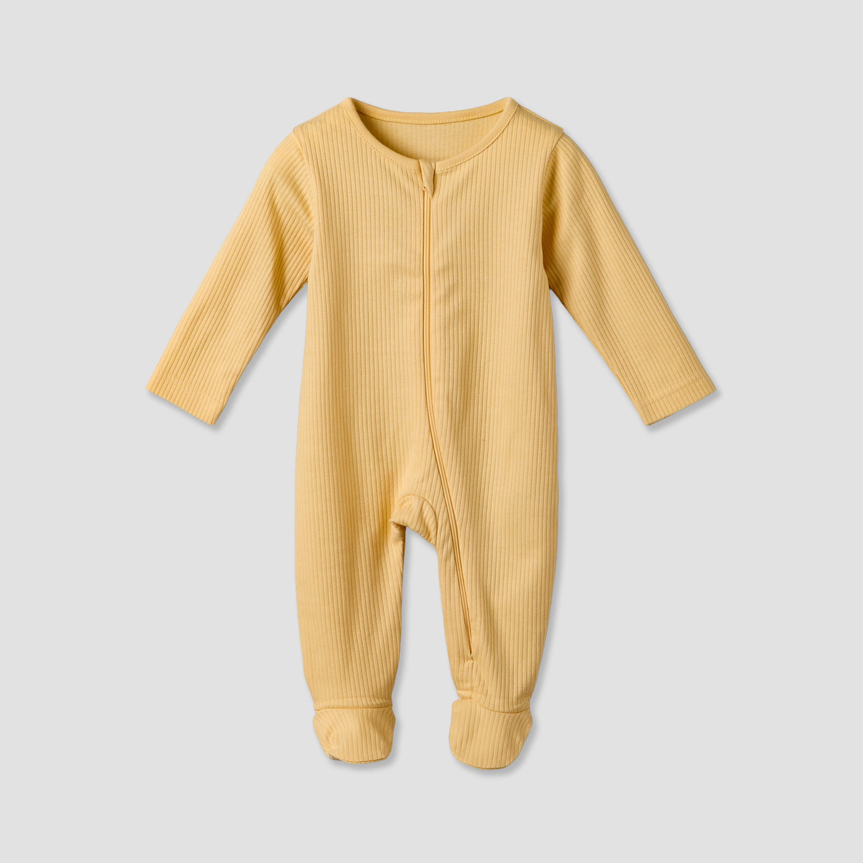 Pack of 3 Juniors Cotton Round Neck Long Sleeves Sleepsuit with Ribbed Design-baby-boys-clothing-nightwear-sleepsuits-image-3