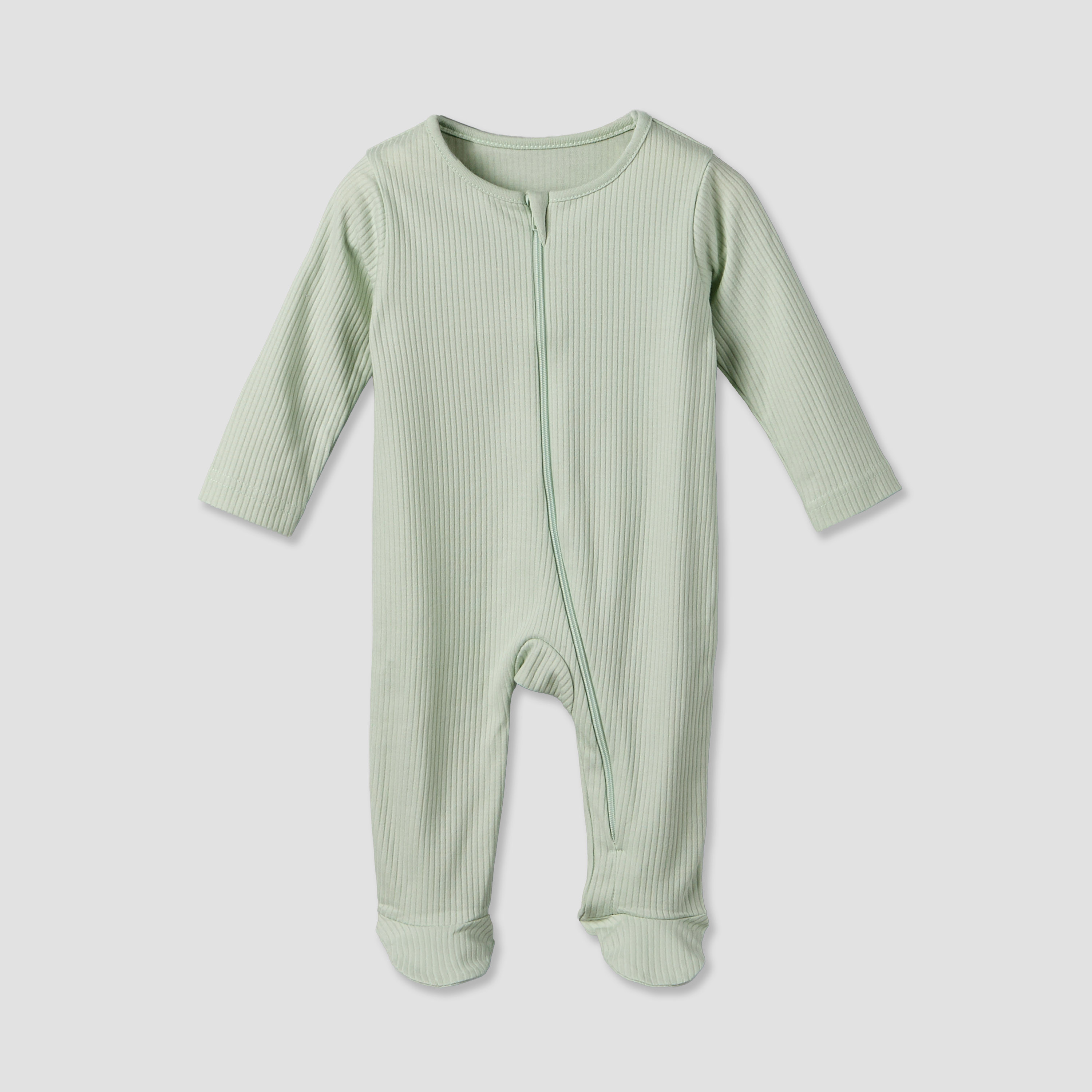 Pack of 3 Juniors Cotton Round Neck Long Sleeves Sleepsuit with Ribbed Design-baby-boys-clothing-nightwear-sleepsuits-image-5
